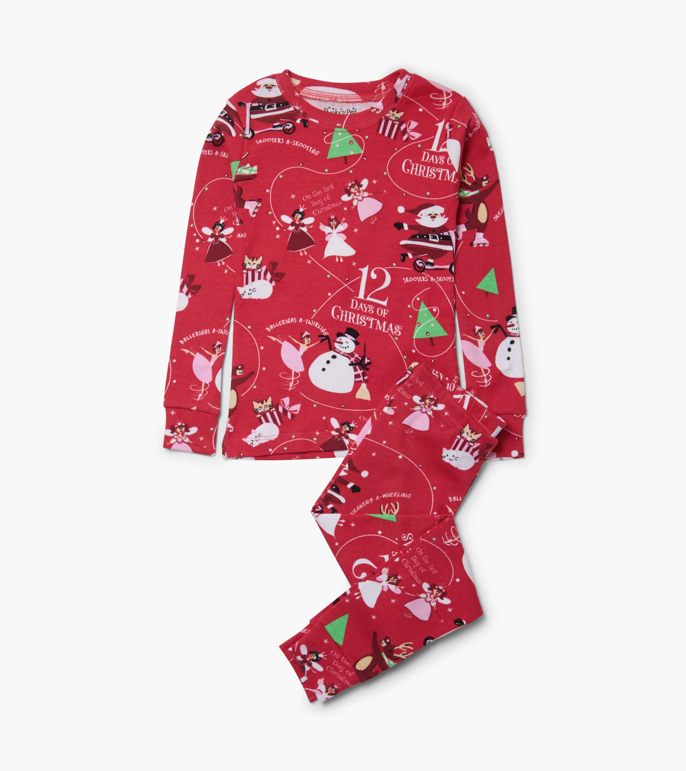 12 Days Of Christmas Book and Red Pajama Set - Image 2
