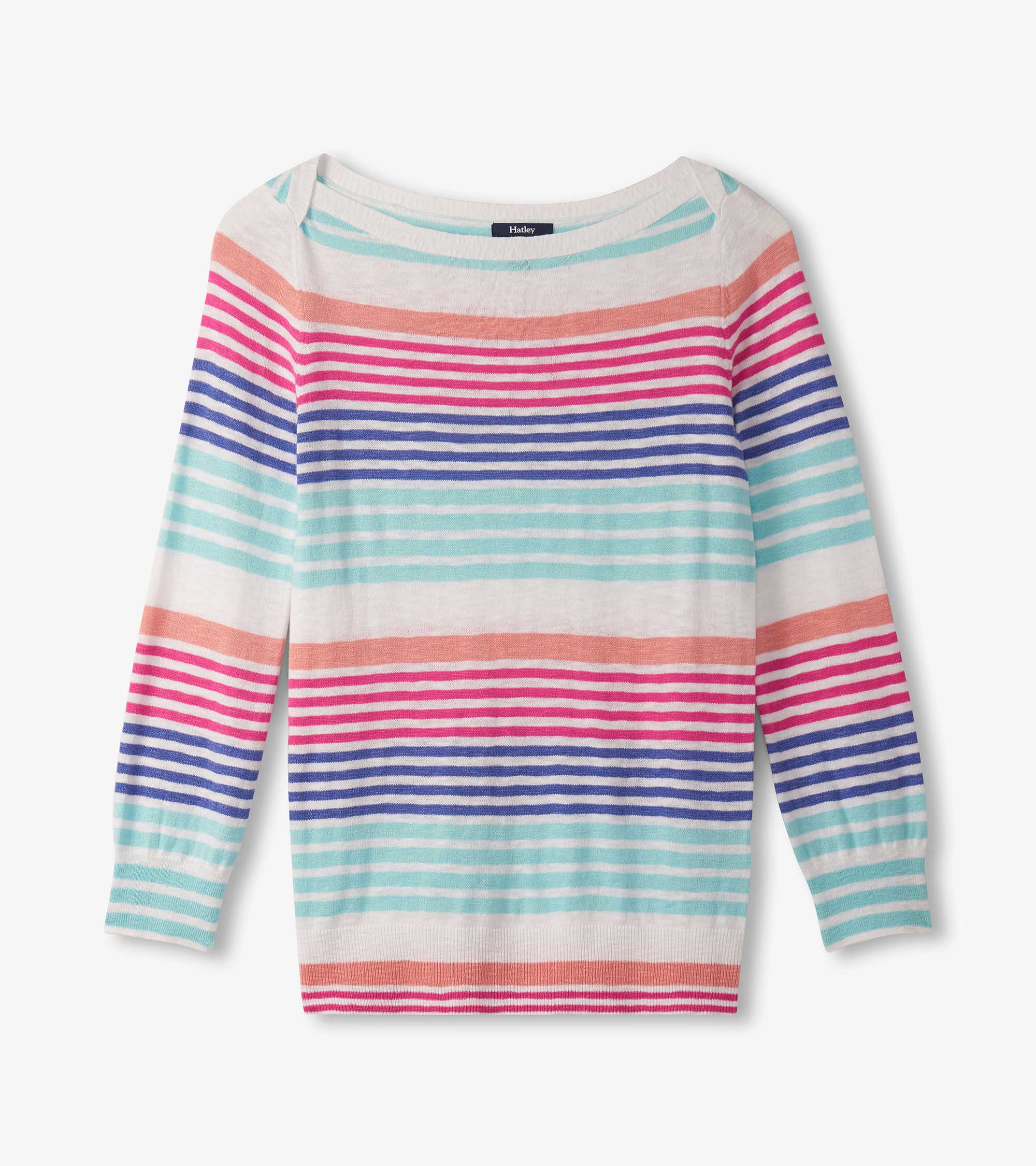 3/4 Sleeve Knit Breton - Cherry Stripes - Image 2
