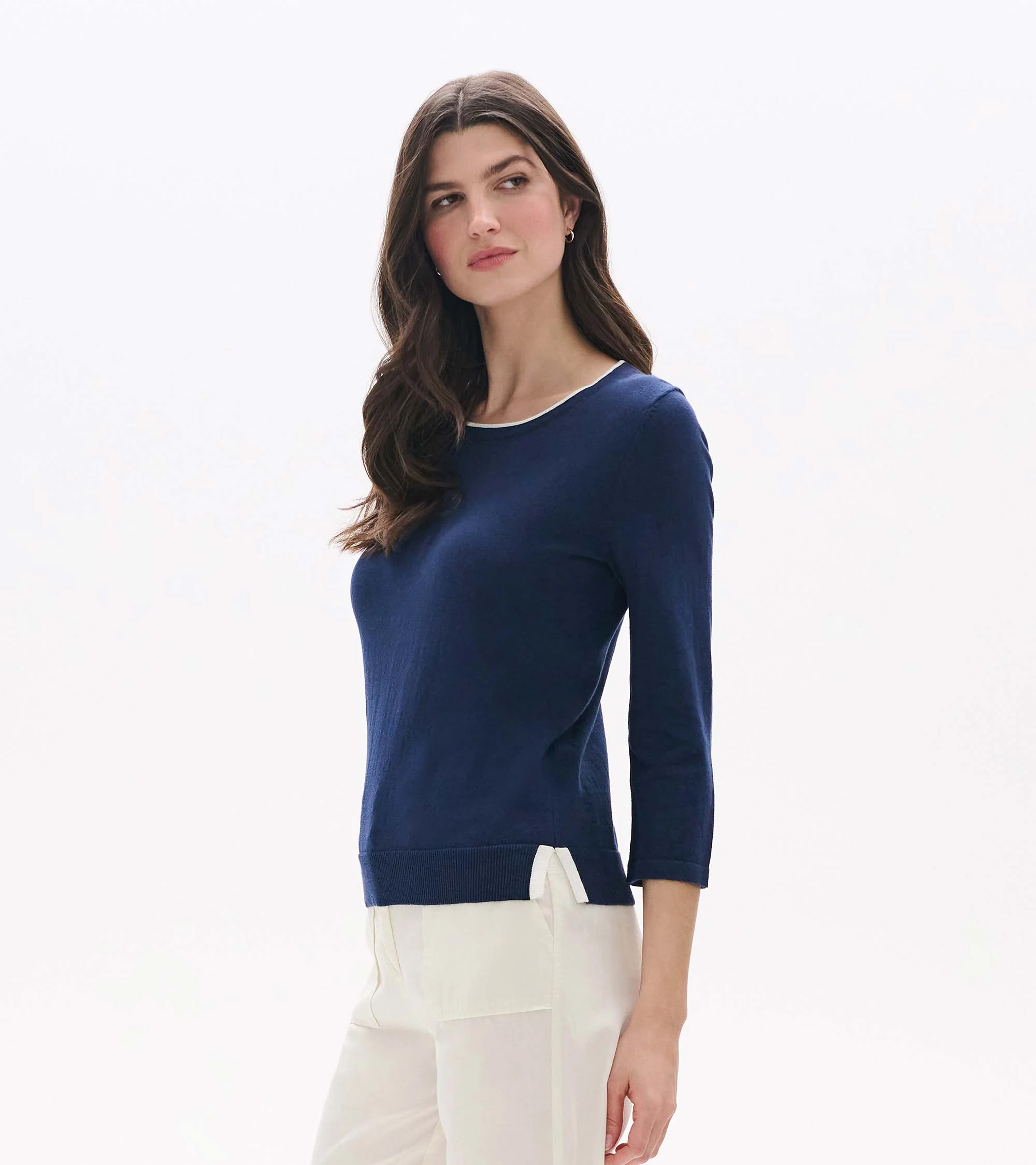 3/4 Sleeve Knit Top - Patriot Blue - Image 3