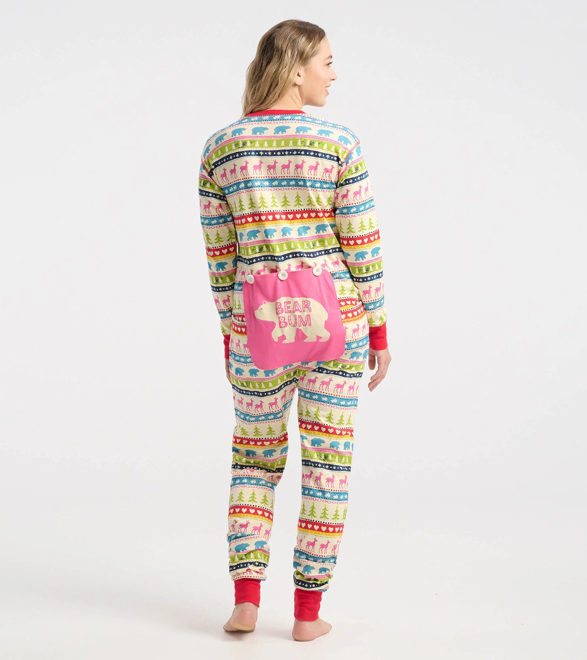 Adult Cream Fair Isle Onesie - Image 2