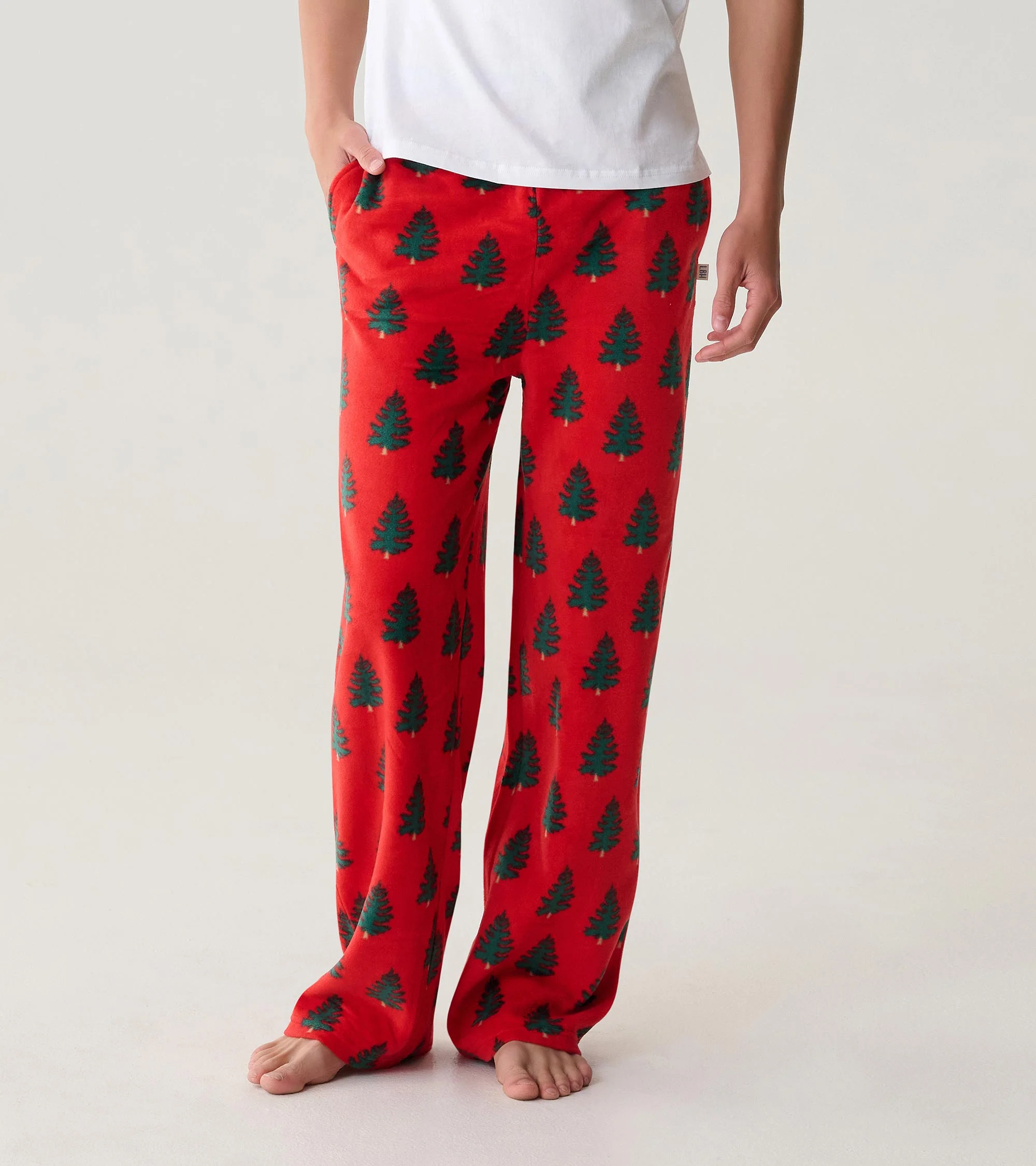 Adult Trees On Red Polar Pants - Image 3