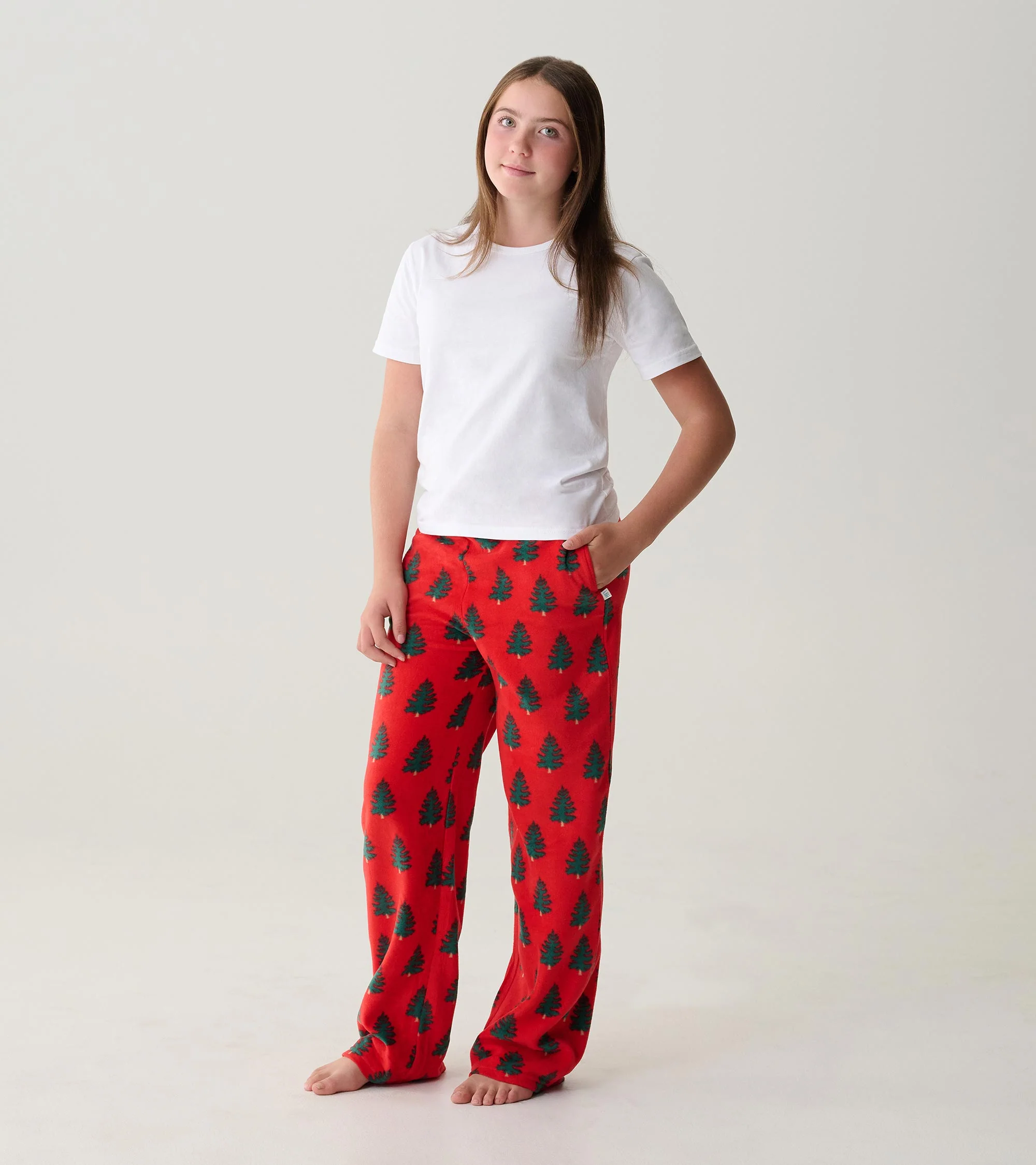 Adult Trees On Red Polar Pants - Image 4