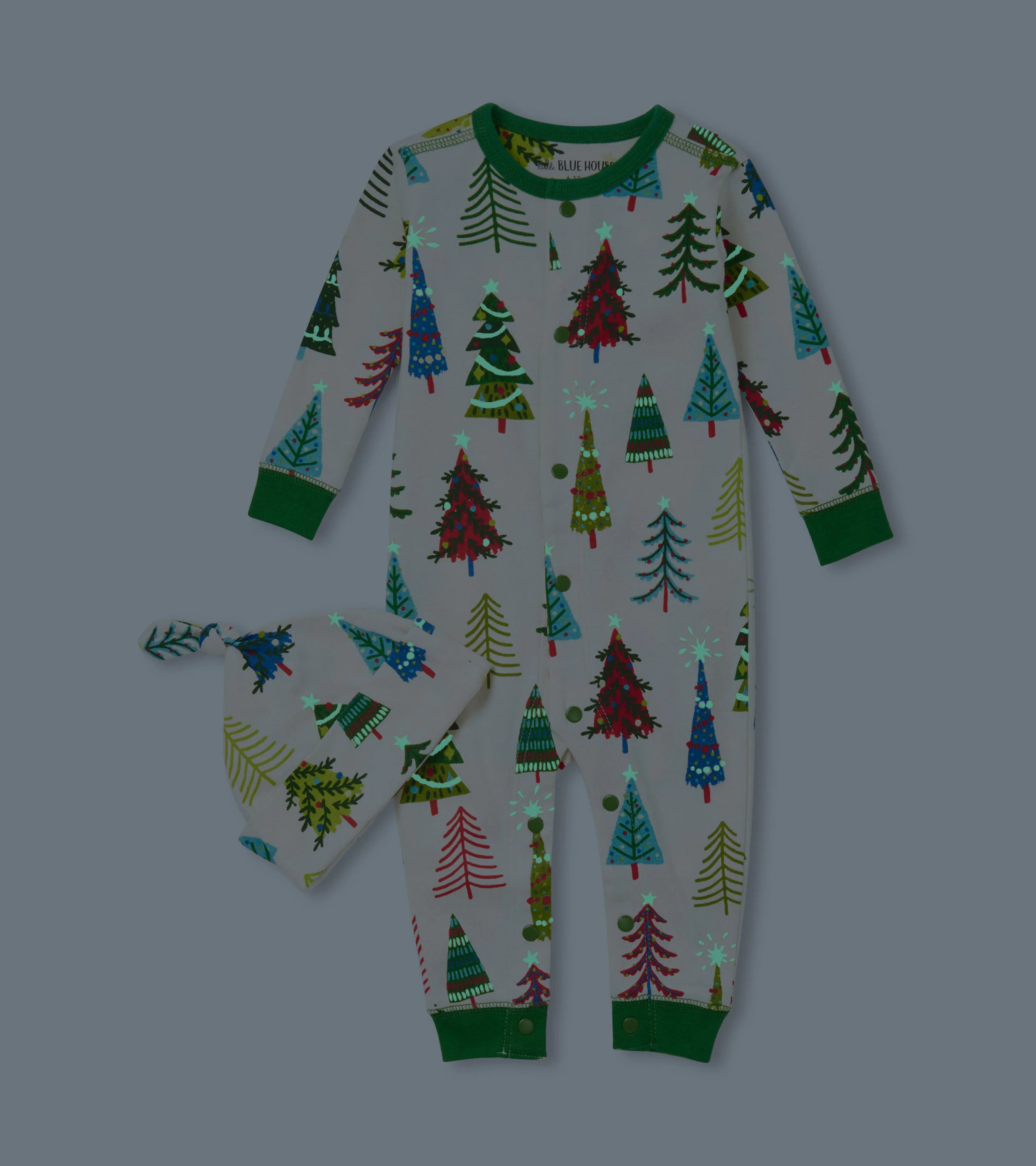 Baby Christmas Trees Sleeper & Hat - Image 2