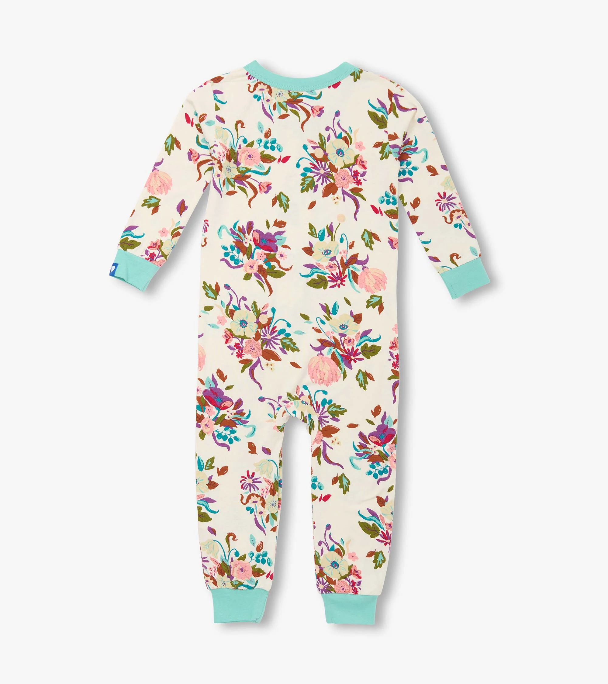 Baby Girls Fall Floral Bamboo Sleeper - Image 2