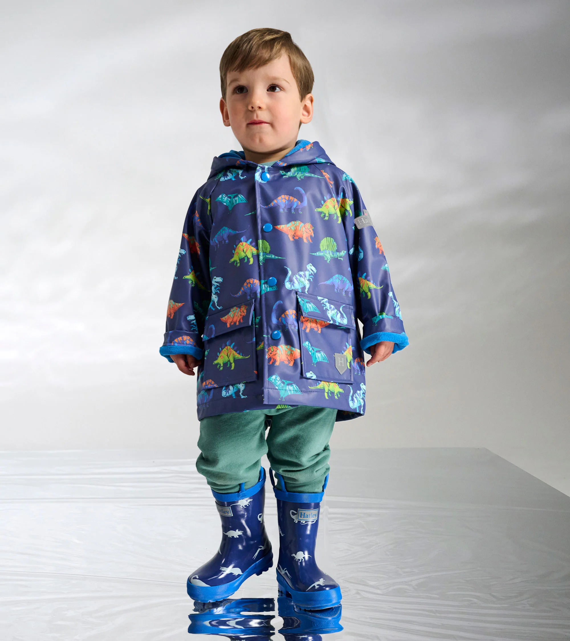 Baby & Toddler Boys Dino Party Button-Up Rain Jacket - Image 2
