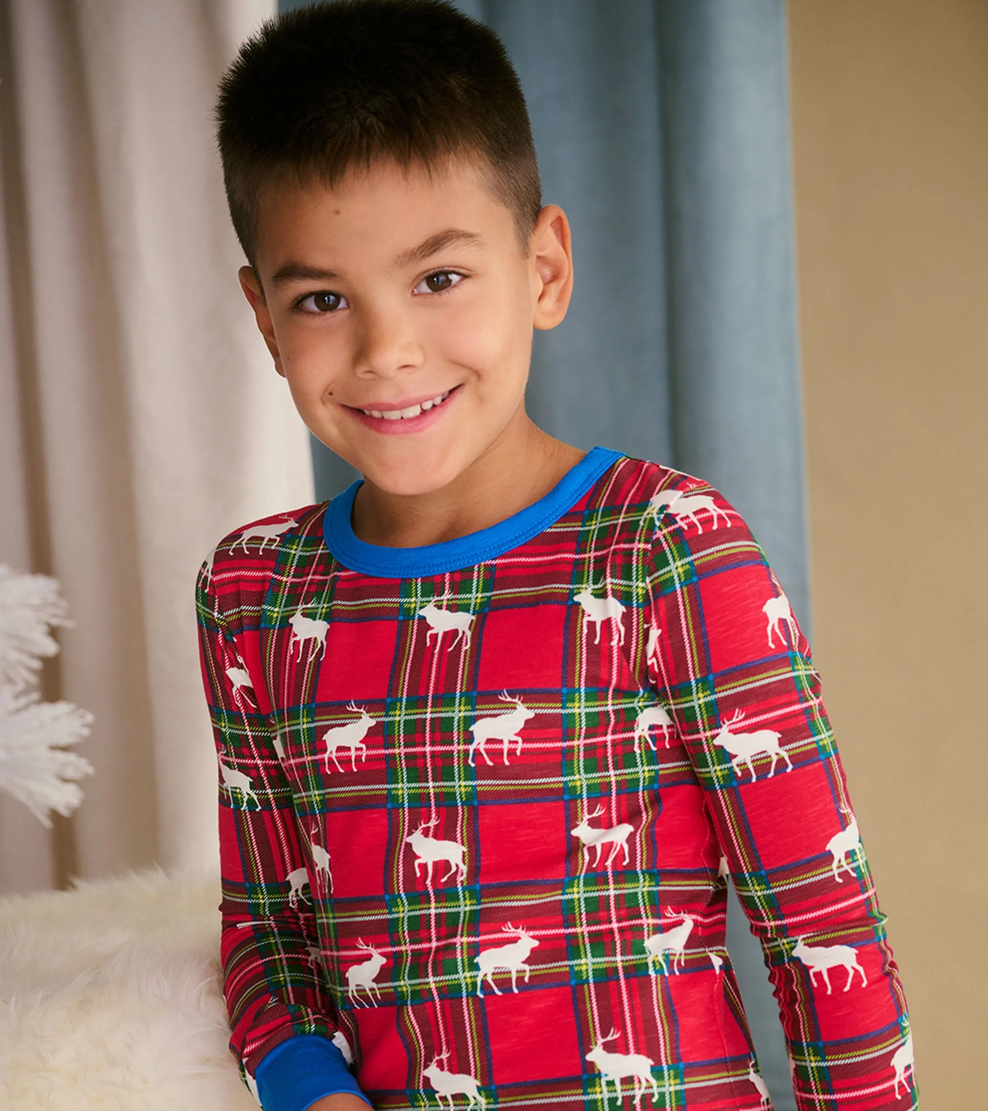 Boys Elk Plaid Pajama Set - Image 4