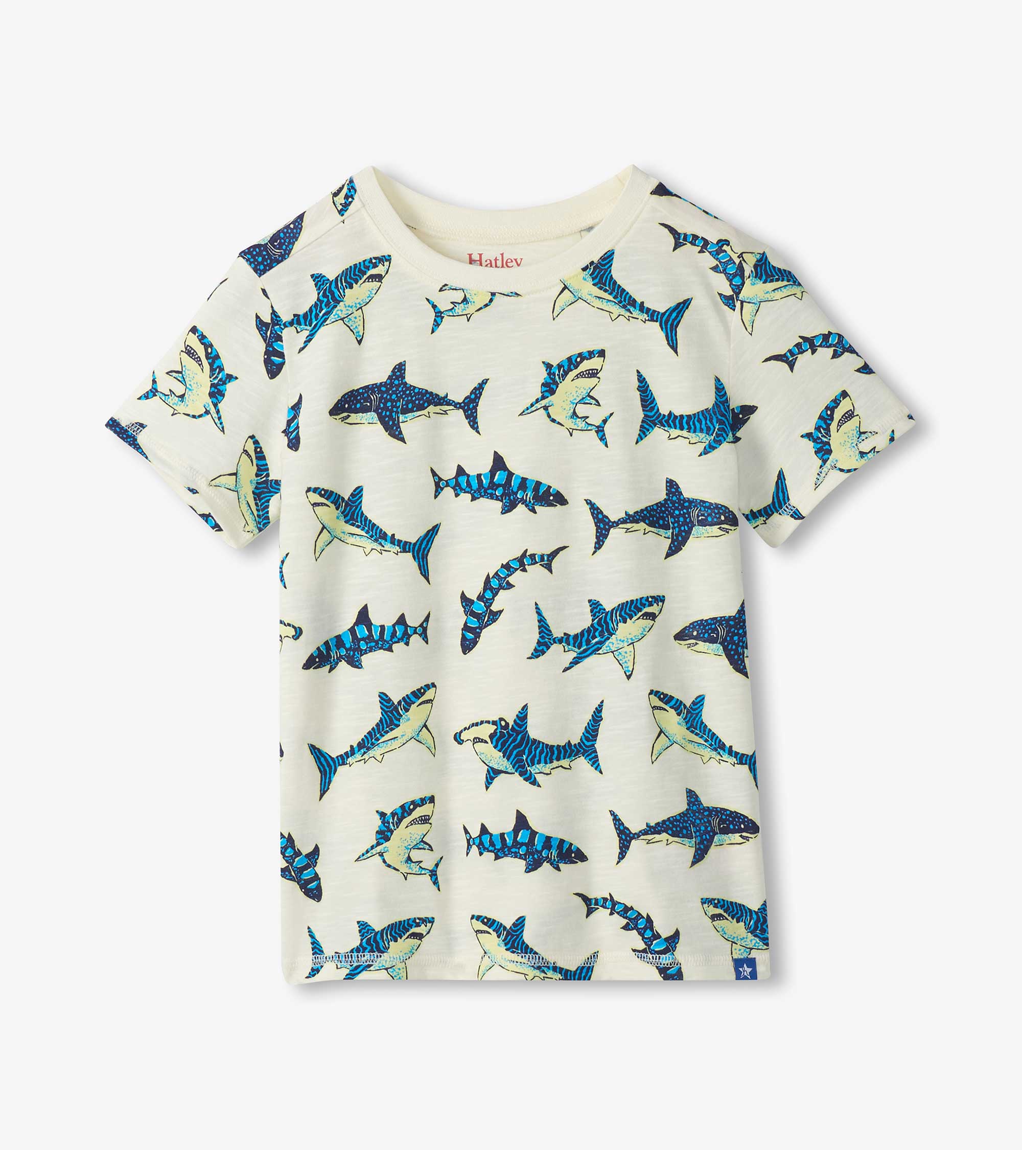 Boys Glow in the Dark Sharks Graphic Tee - Image 2