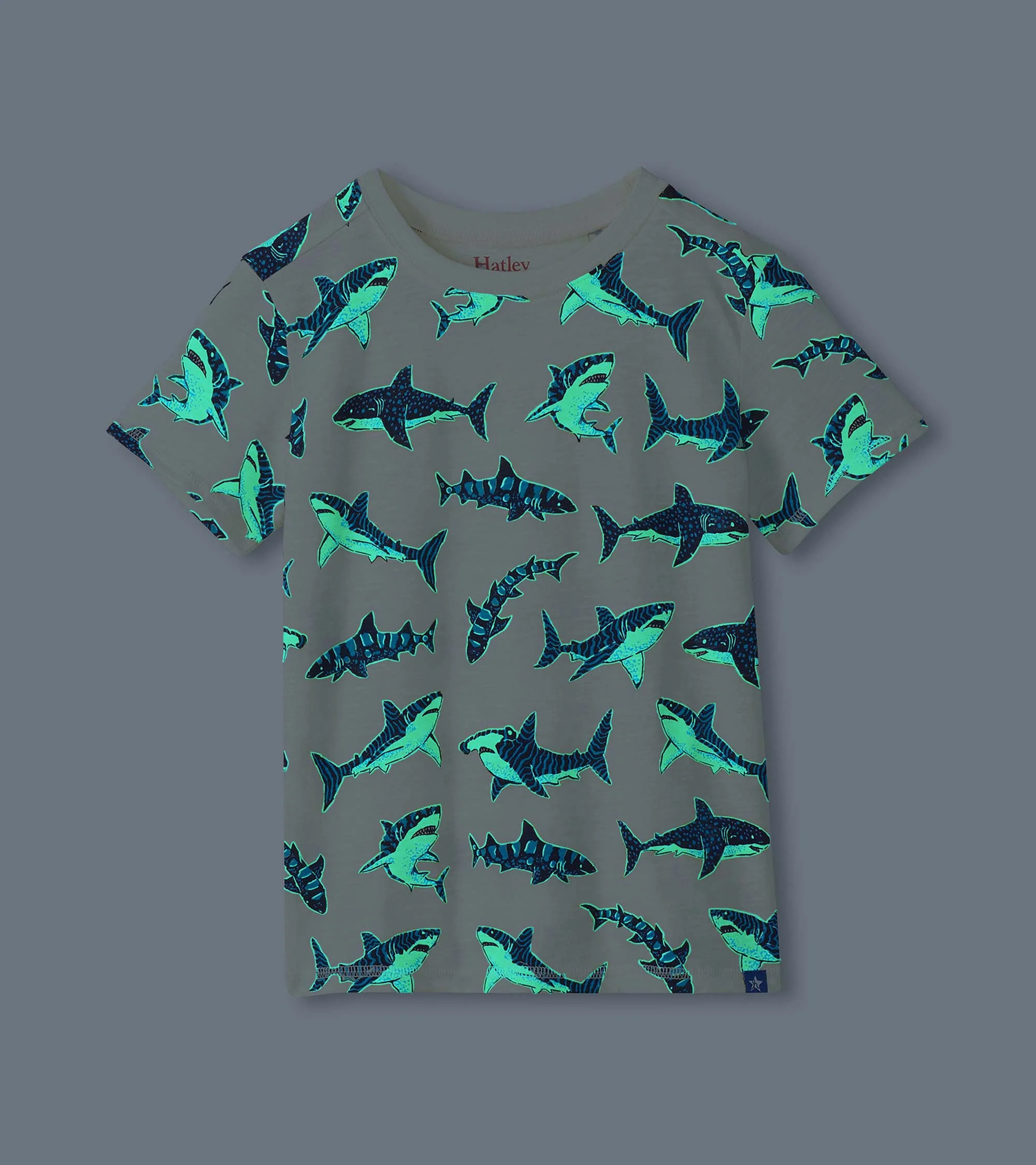 Boys Glow in the Dark Sharks Graphic Tee - Image 3