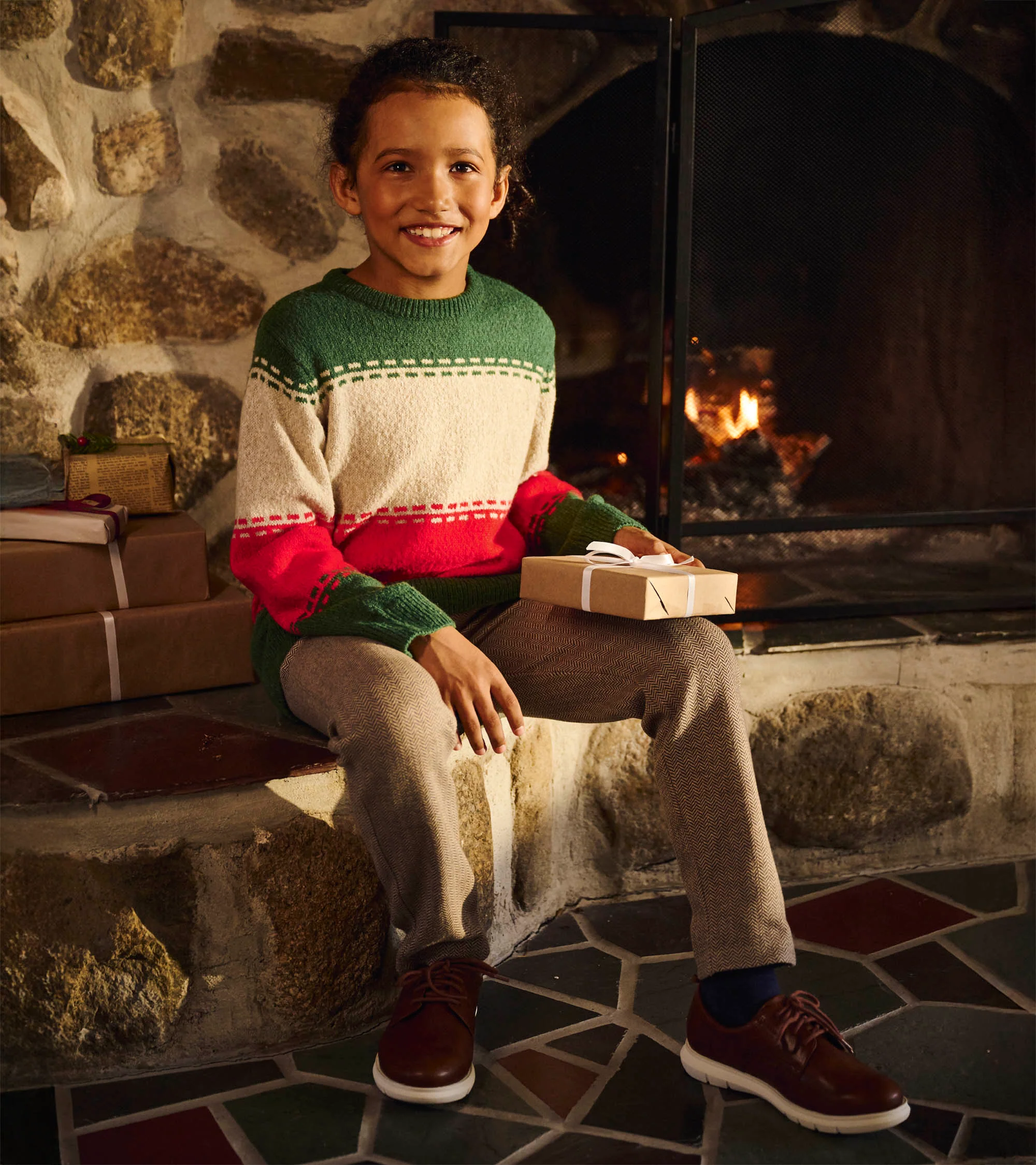 Boys Holiday Combo Crew Neck Sweater - Image 5