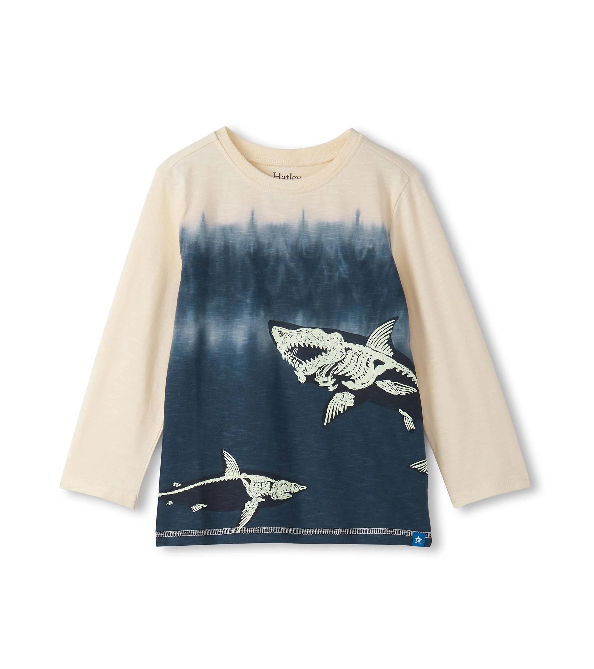 Boys Shark Bones Glow in the Dark Long Sleeve Graphic Tee