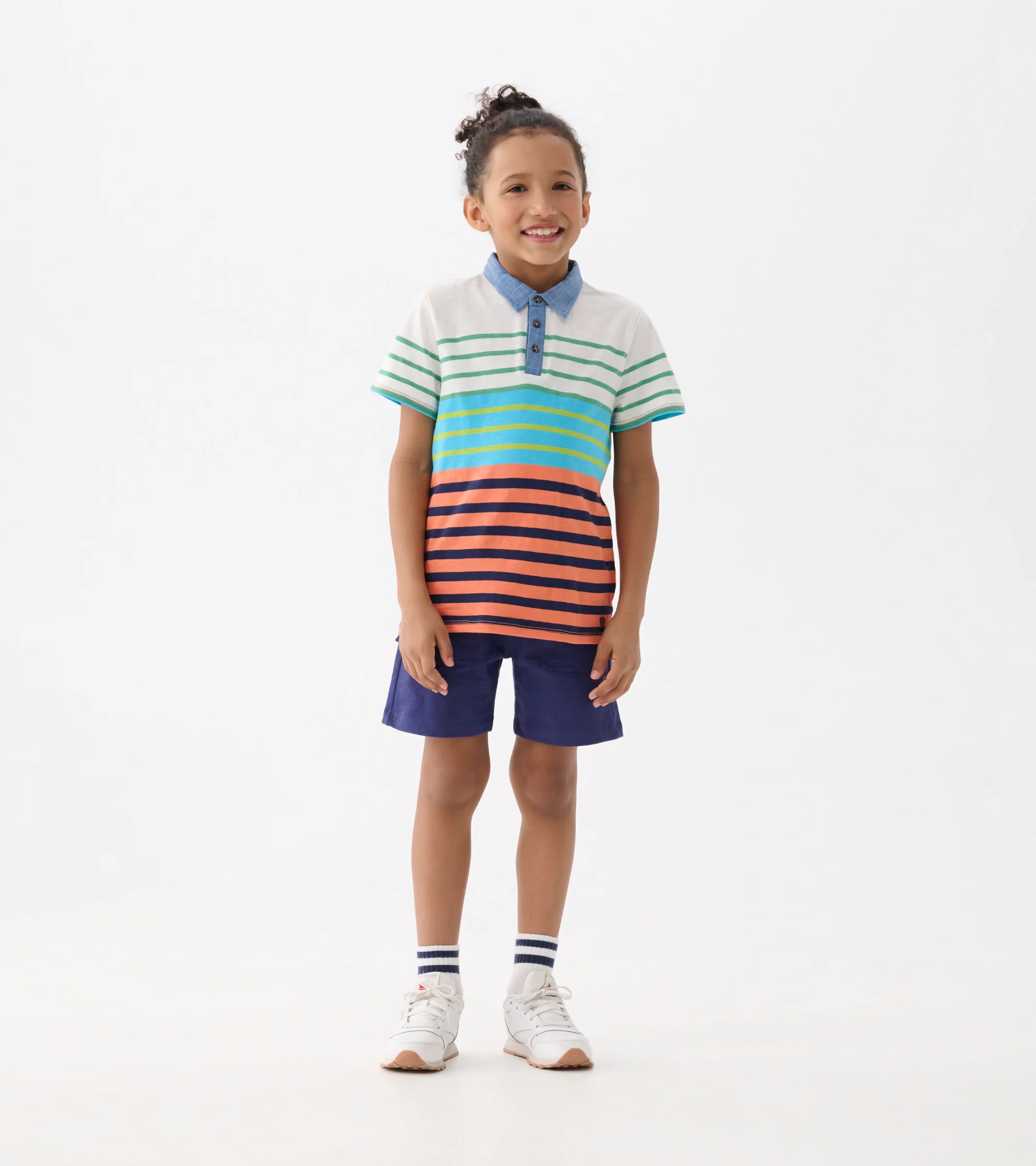 Boys Spring Stripes Polo Tee - Image 3