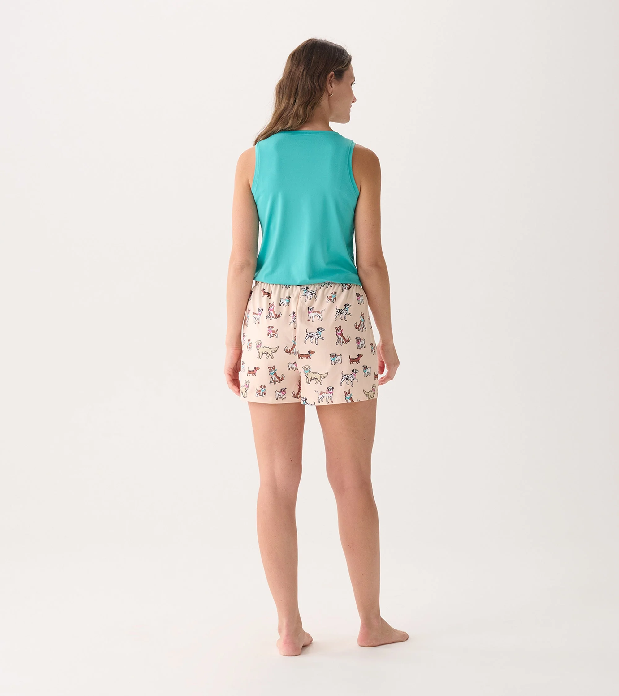 Women's Cute Pups Polyknit Pajamas Shorts - Image 4