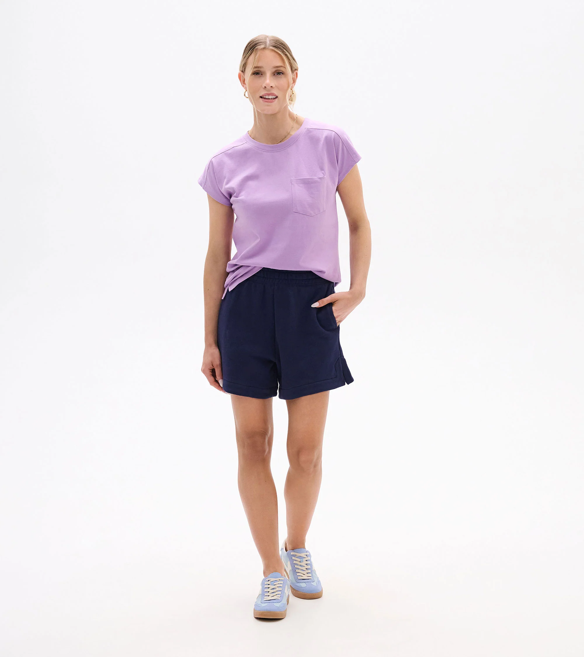 Ella Relaxed Tee - English Lavender - Image 3
