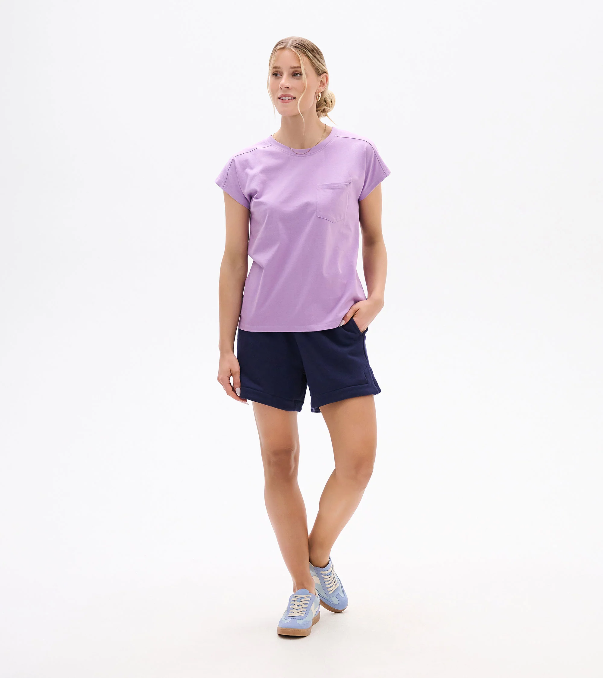 Ella Relaxed Tee - English Lavender - Image 4