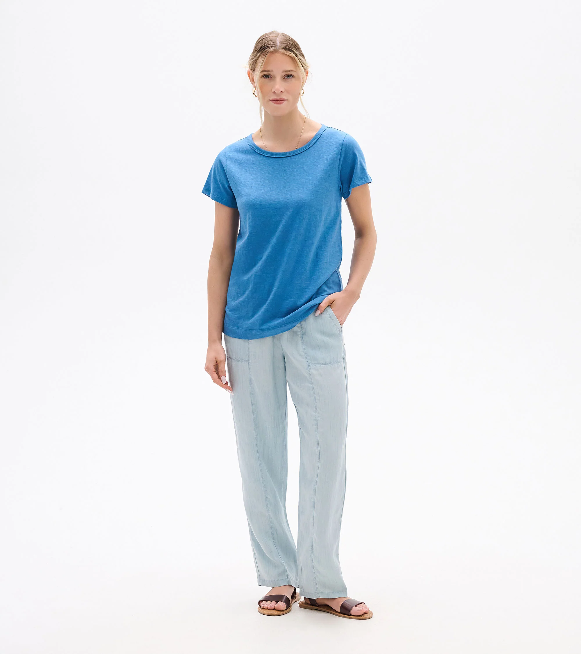 Essential Crew Neck Tee - Star Sapphire - Image 3