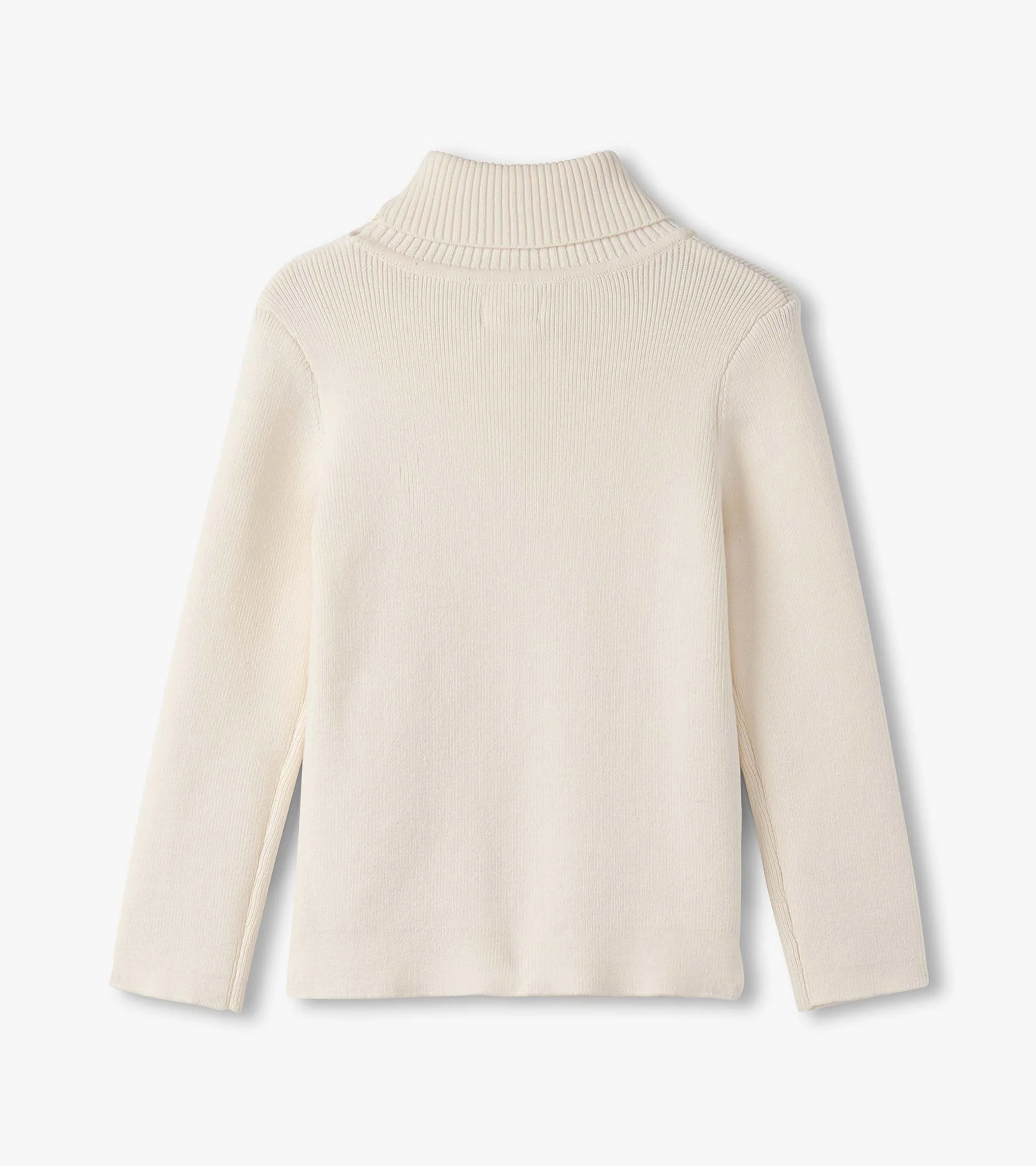 Girls Cream Turtleneck - Image 2