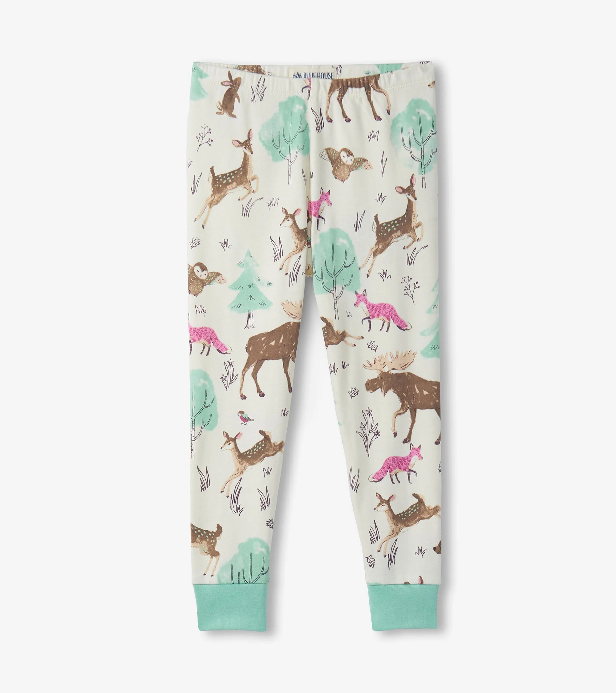 Girls Forest Animals Pajama Set - Image 3