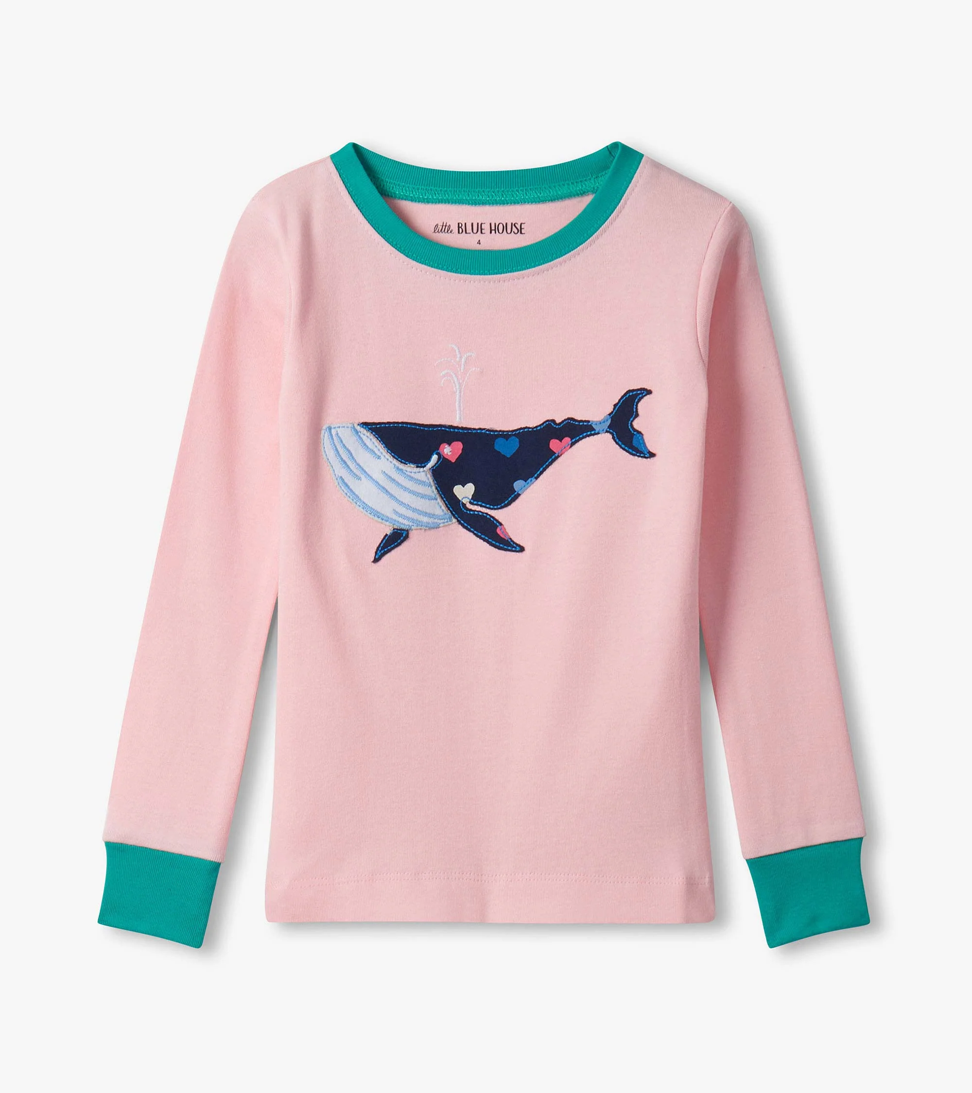 Girls Fun Whales Pajama Set - Image 2