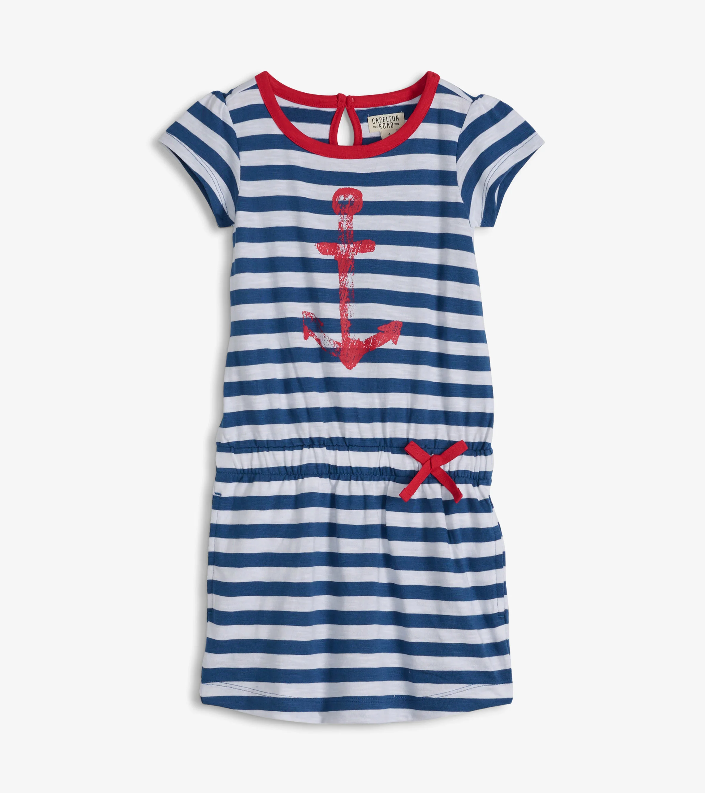 Girls Nautical Stripes T-Shirt Dress - Image 2