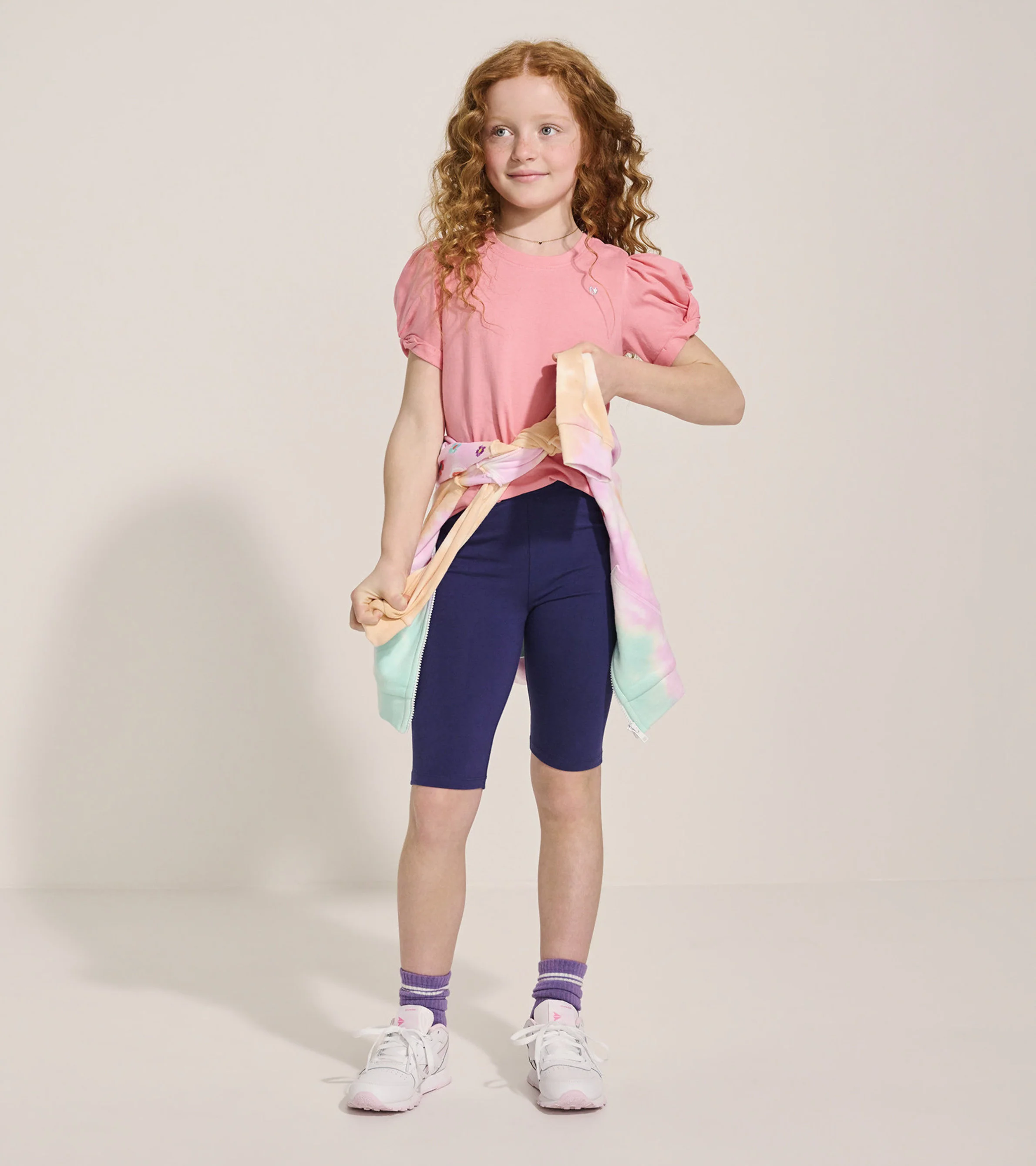Girls Pink Sachet Twisted Sleeve Tee - Image 2