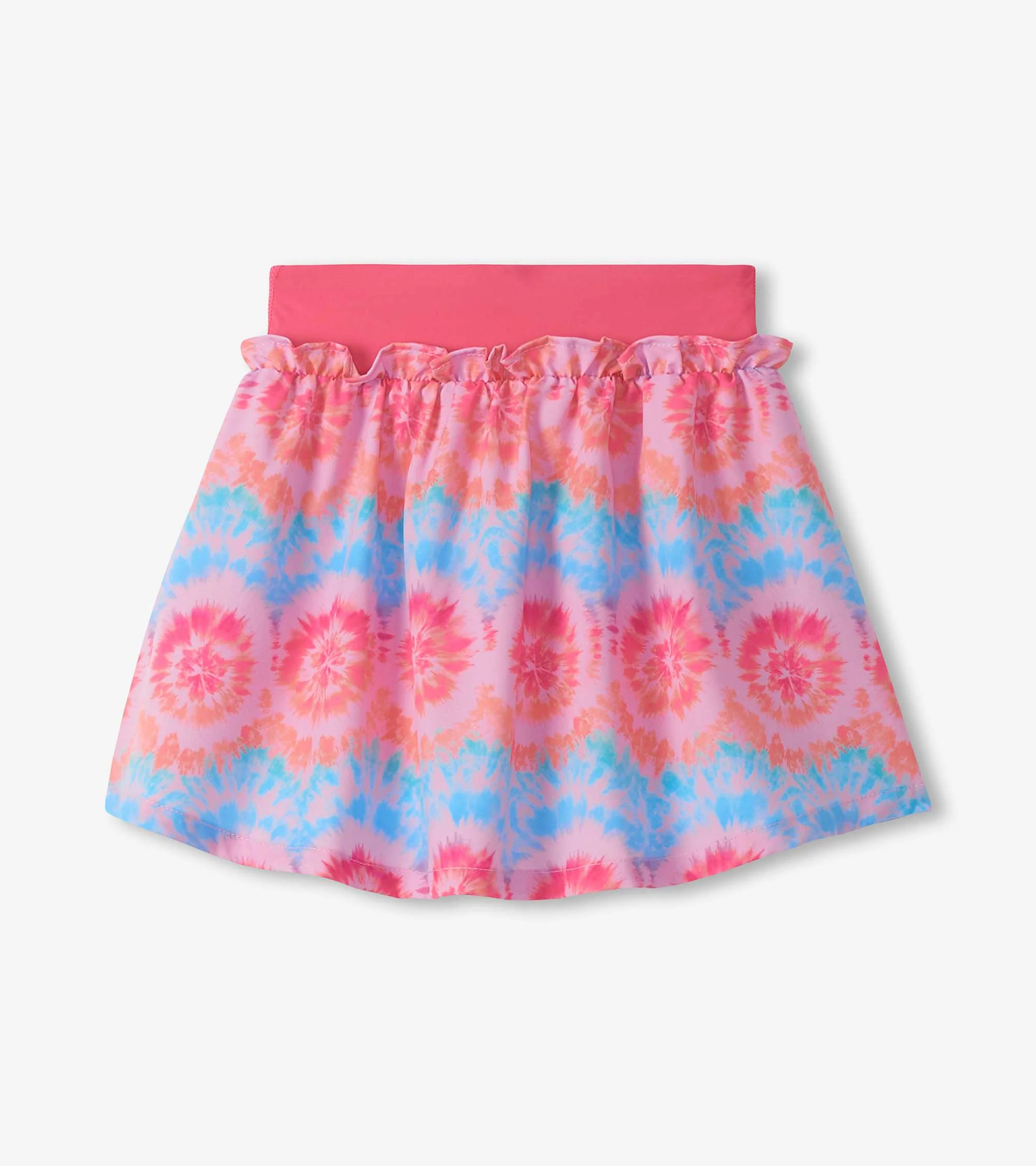 Girls Starburst Tie Dye Ruffle Skort - Image 2
