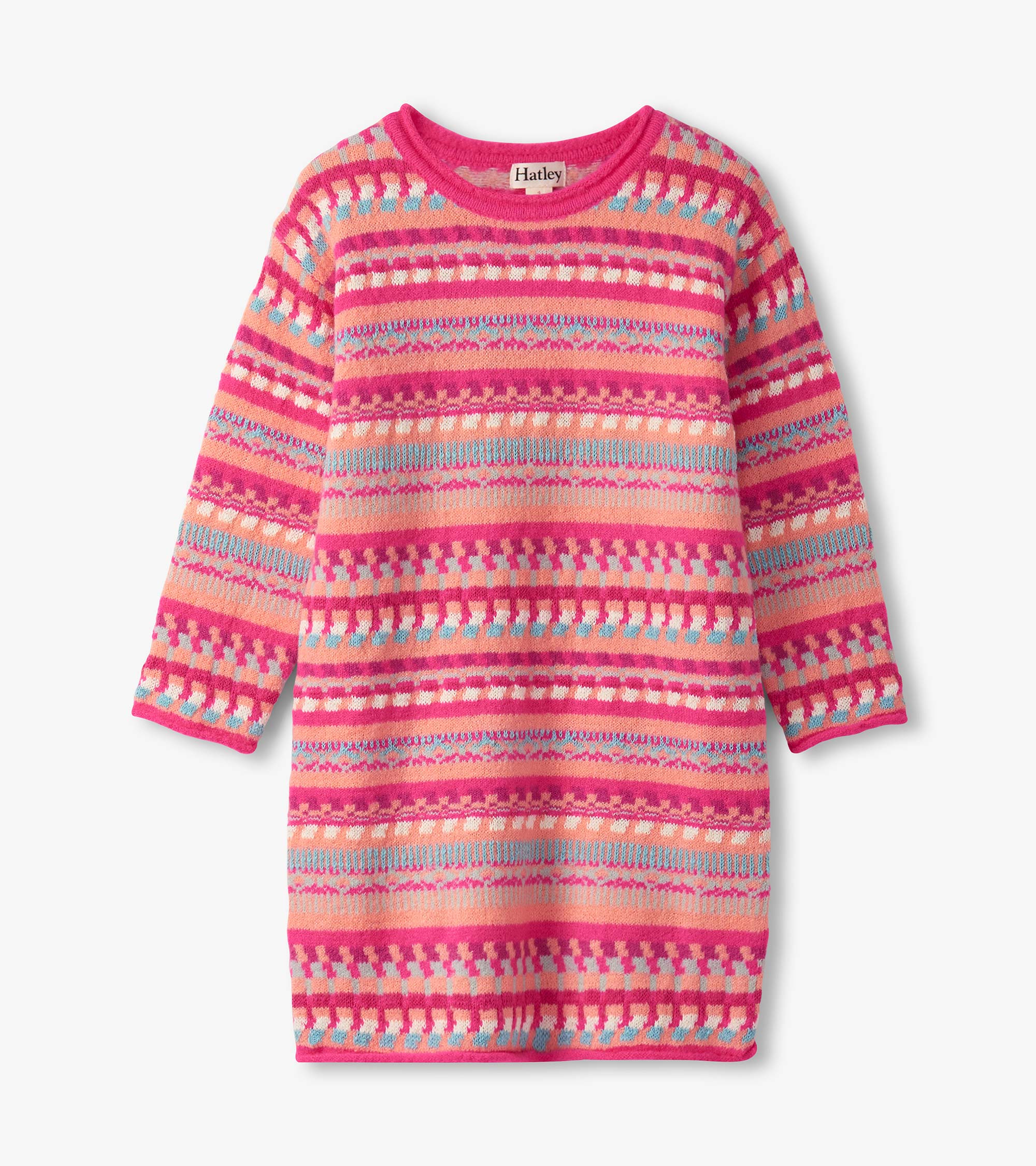 Girls Sunset Stripe Sweater Dress