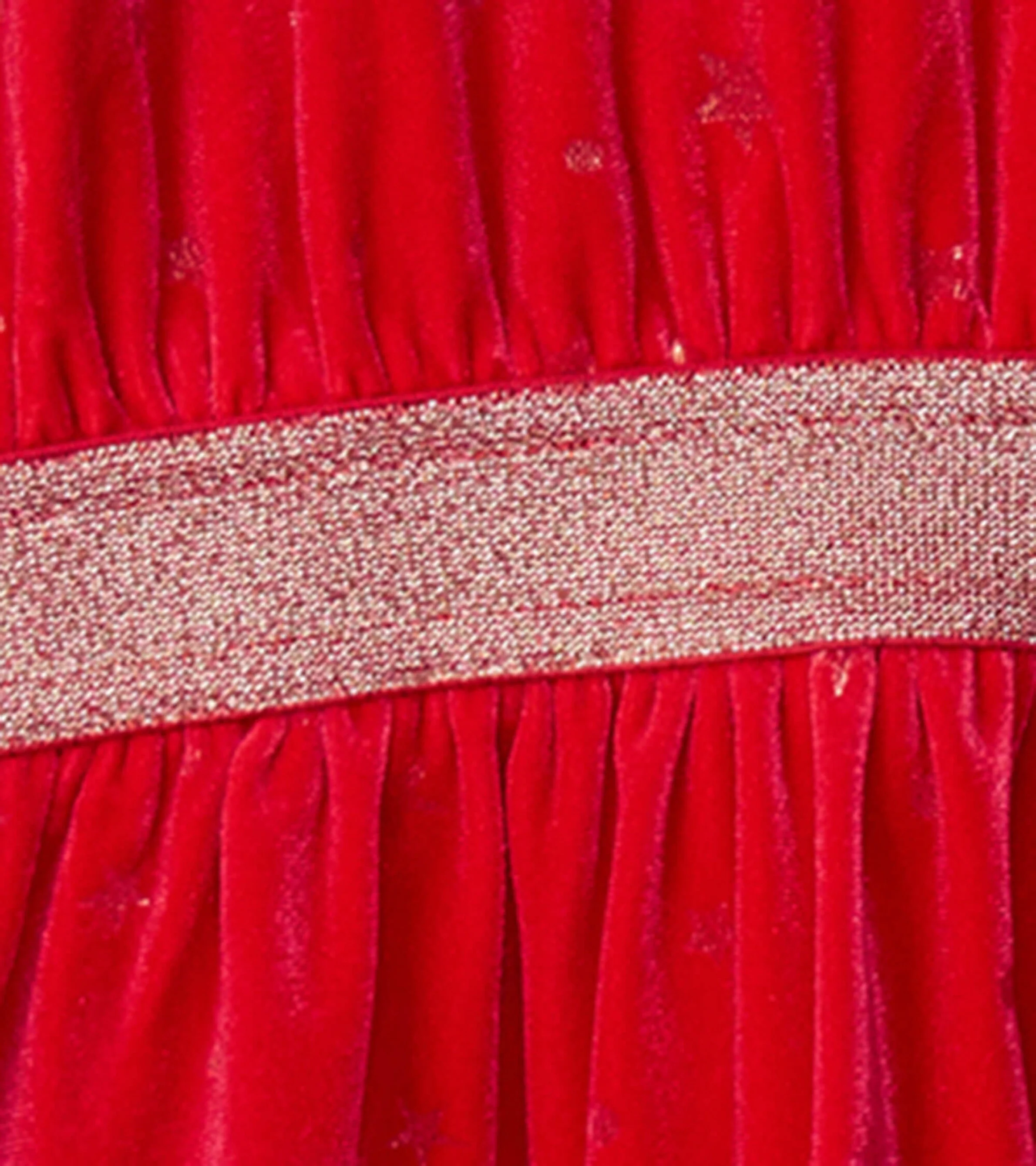 Girls Holiday Stars Crushed Velour Dress - Image 7
