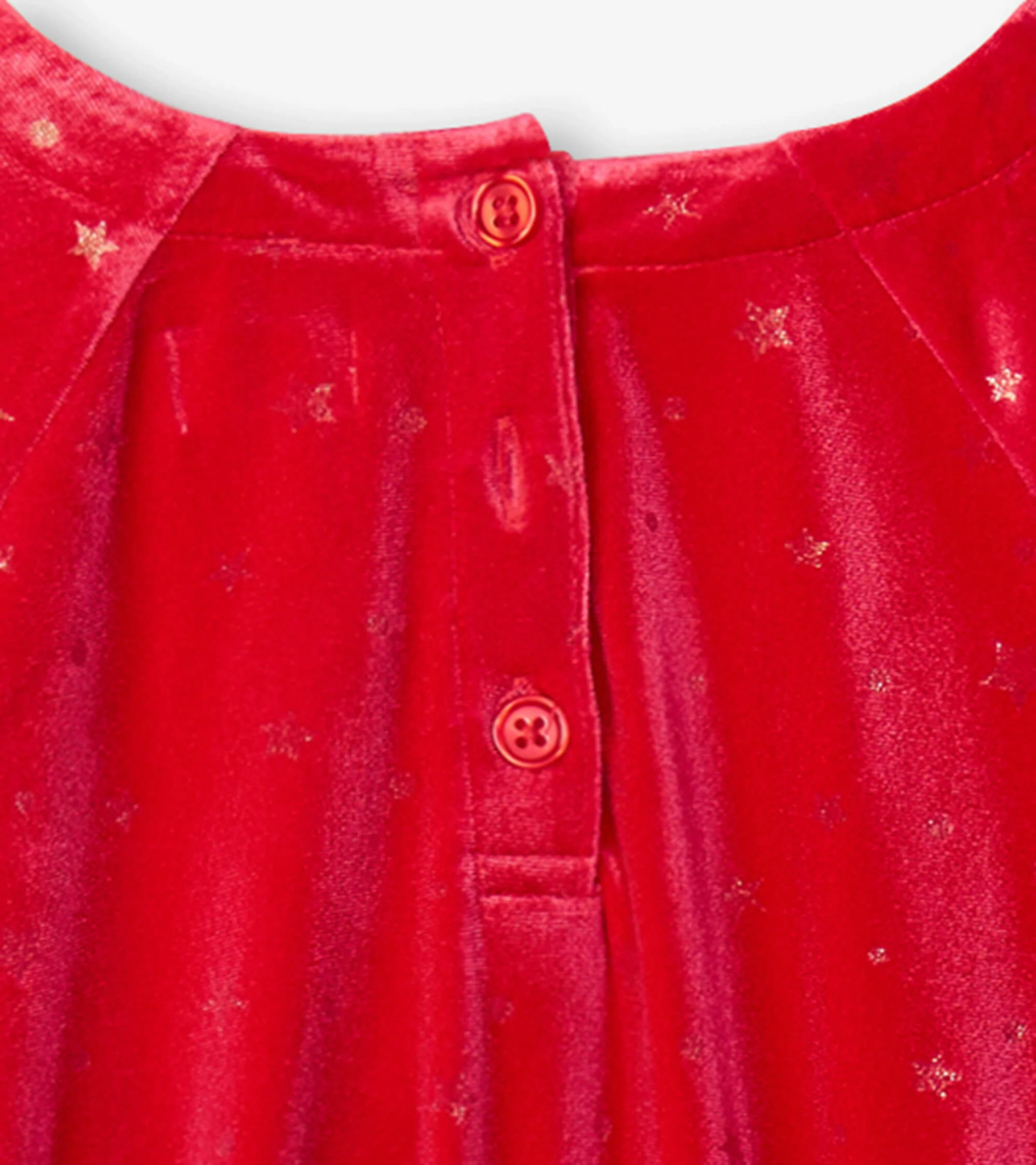Girls Holiday Stars Crushed Velour Dress - Image 9