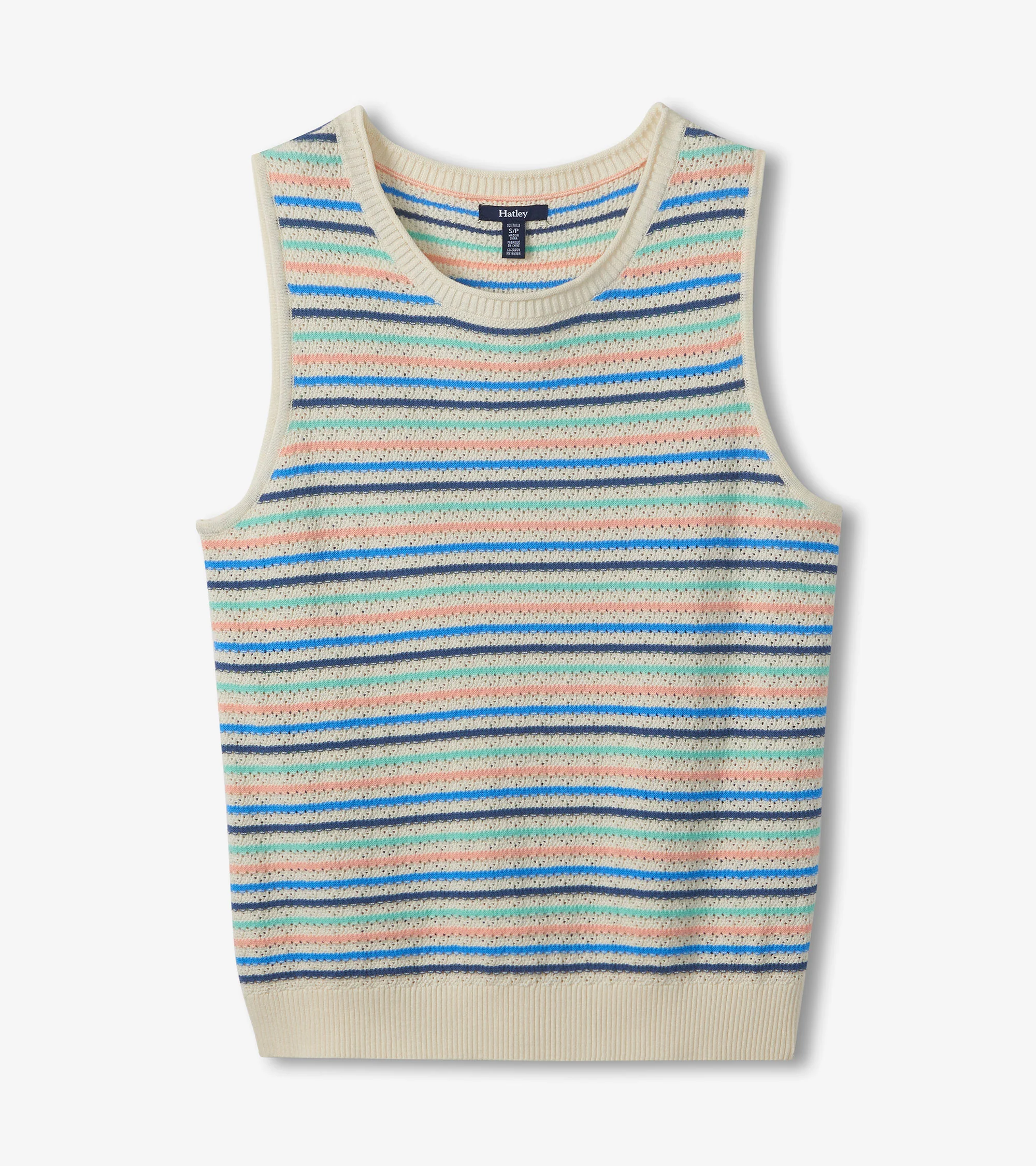Kate Sleeveless Tank - Blush Stripes - Image 2