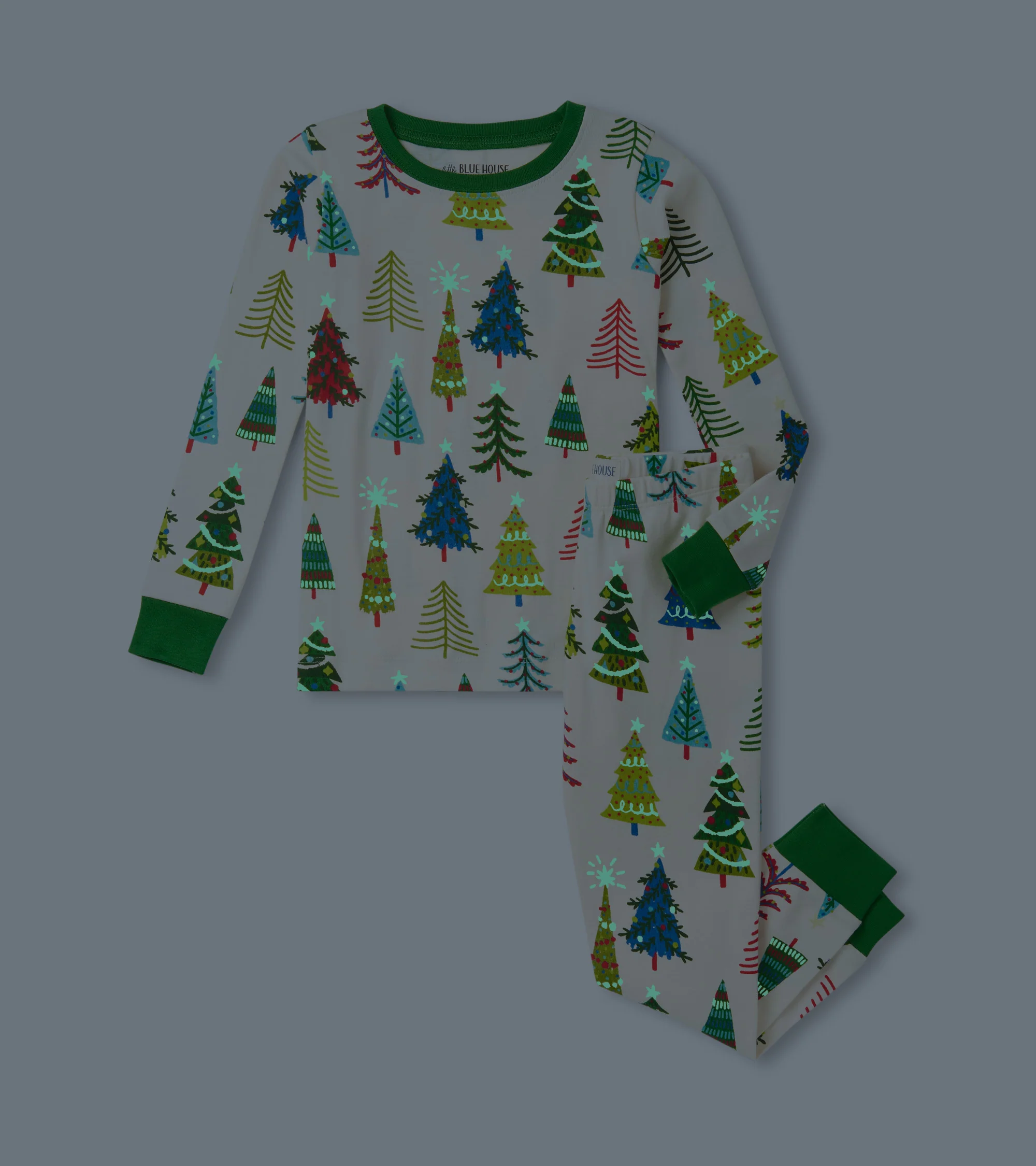 Kids Christmas Trees Pajama Set - Image 2