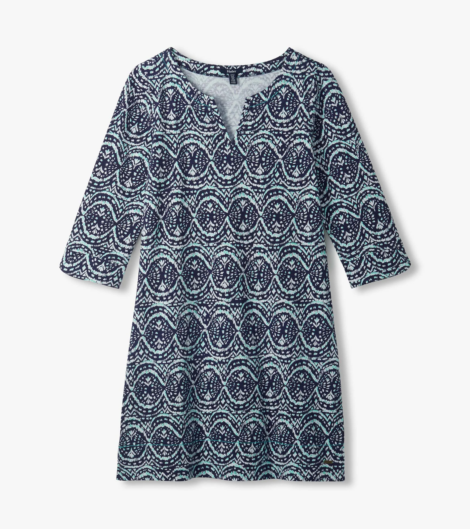 Lily Notch Neck Dress - Soft Ikat - Image 2