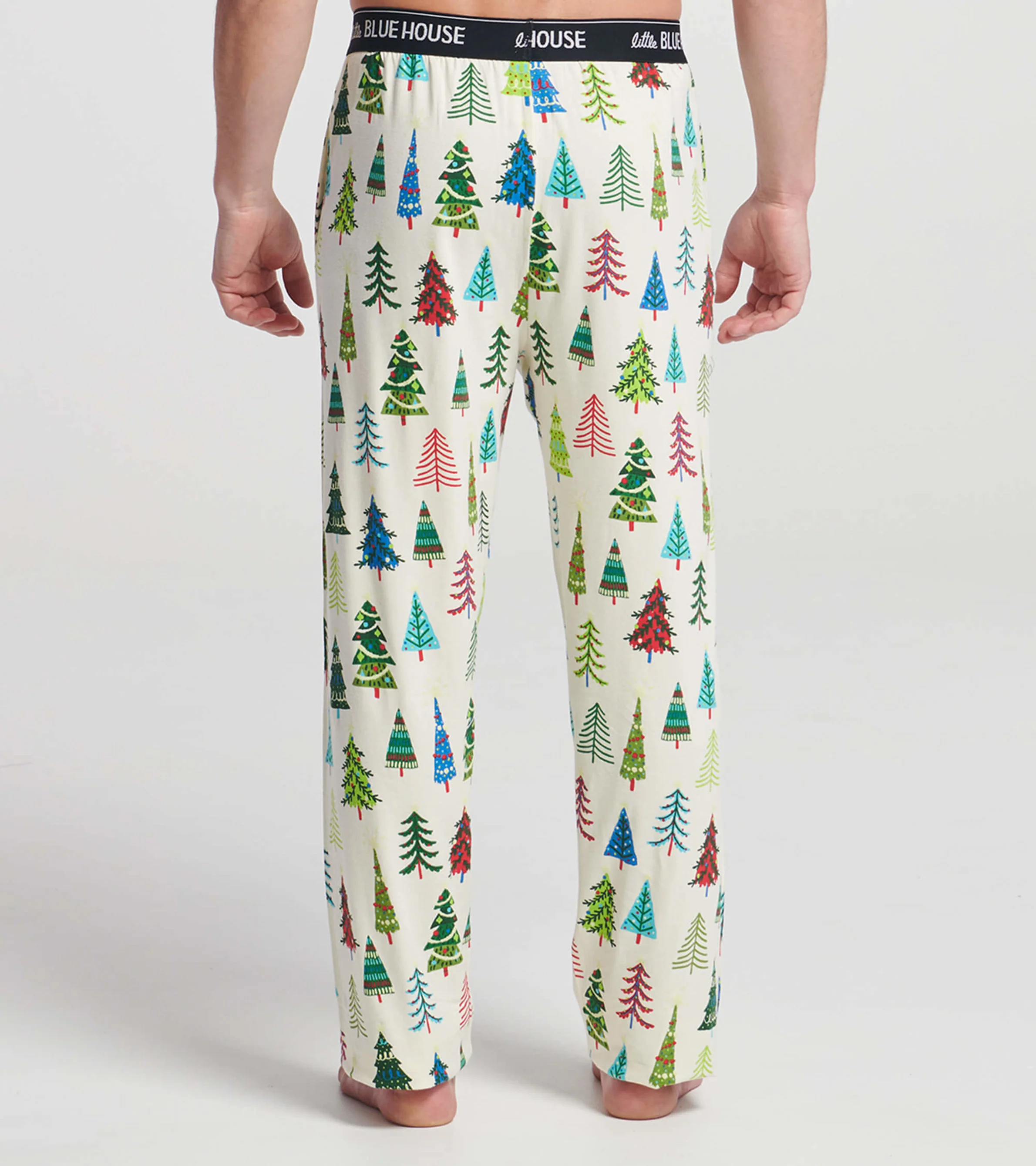 Men's Christmas Trees Stretch Cotton Pajama Pants - Image 4