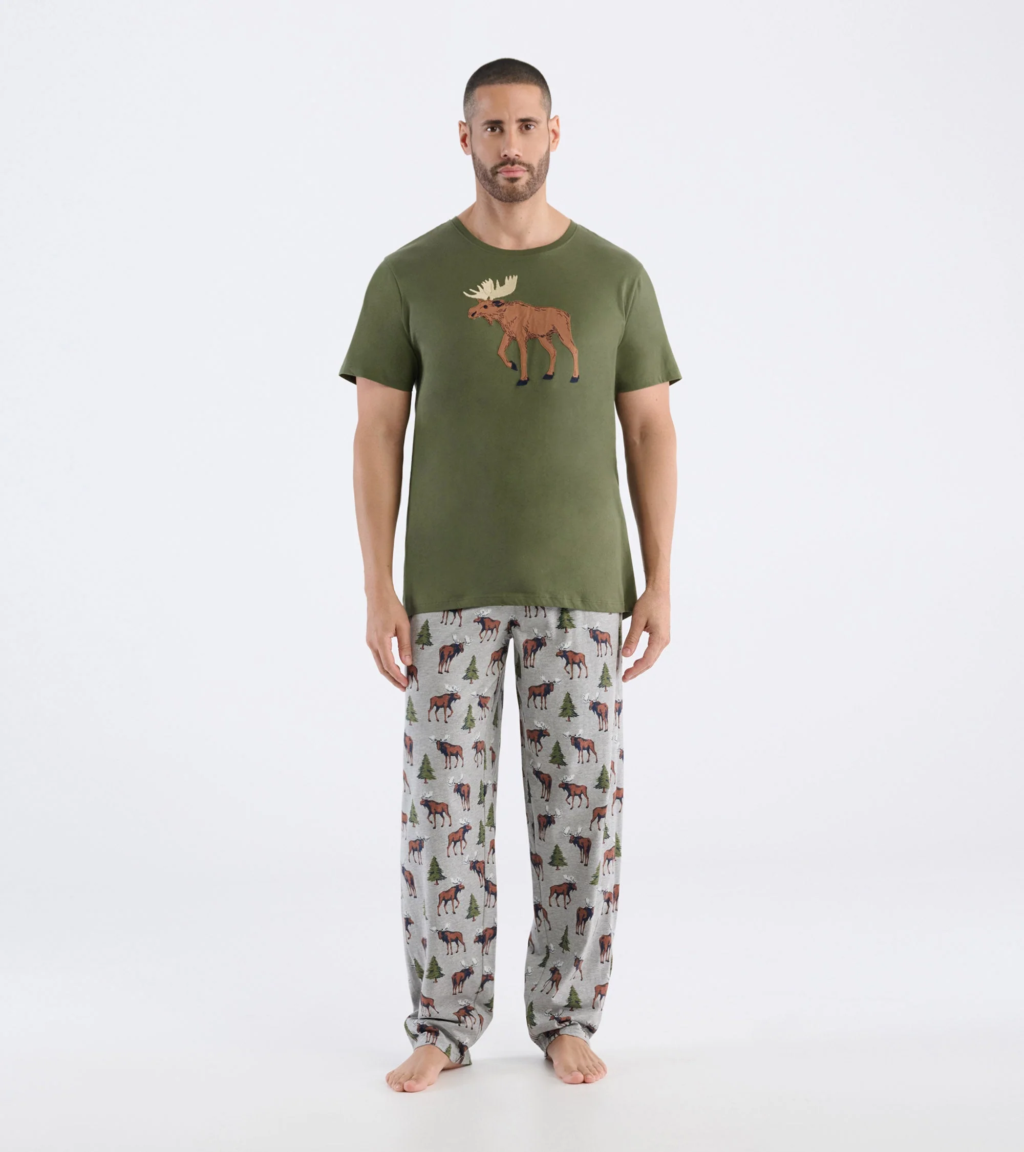 Men's Wild Moose Cotton Blend Pajama Pants - Image 3