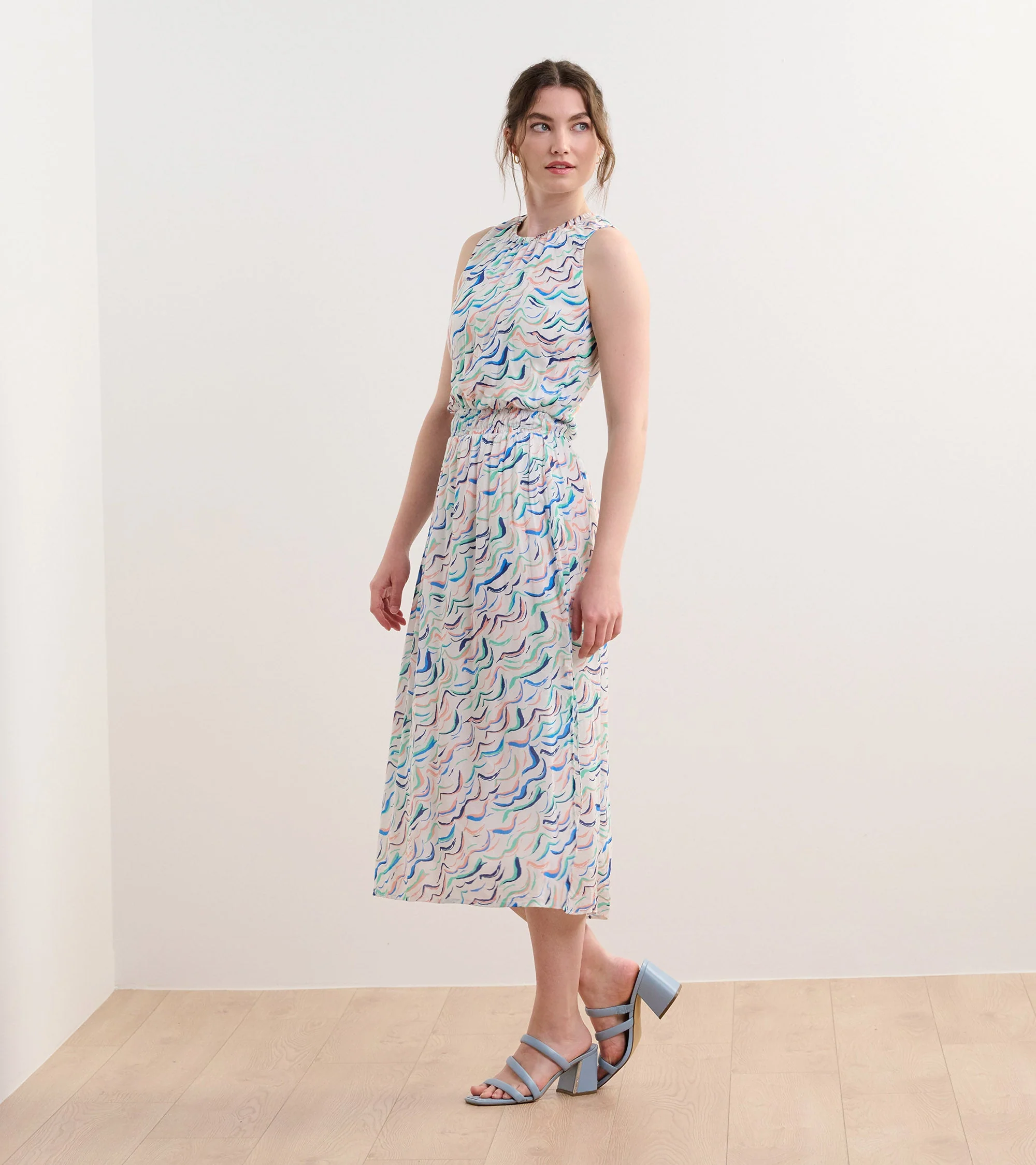 Mia Column Dress - Wavy Stripes - Image 2