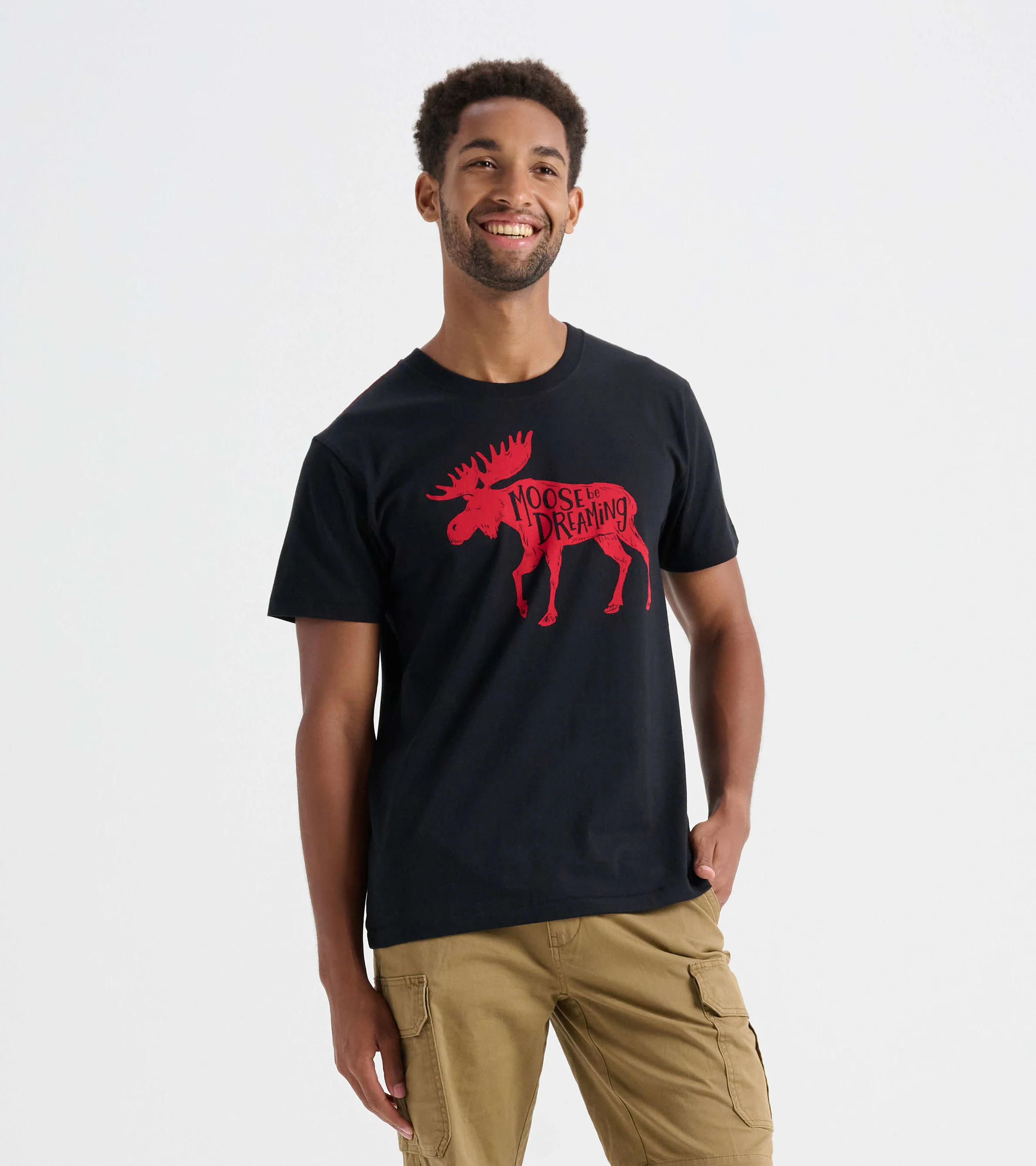 Moose Be Dreaming Men's Tee - Image 5