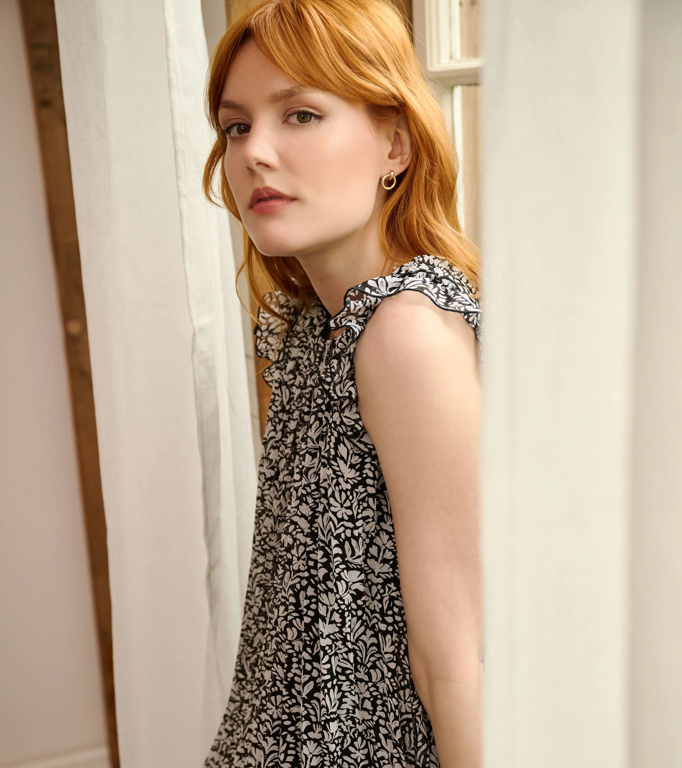Pleated Dress - Floral Shibori - Image 4