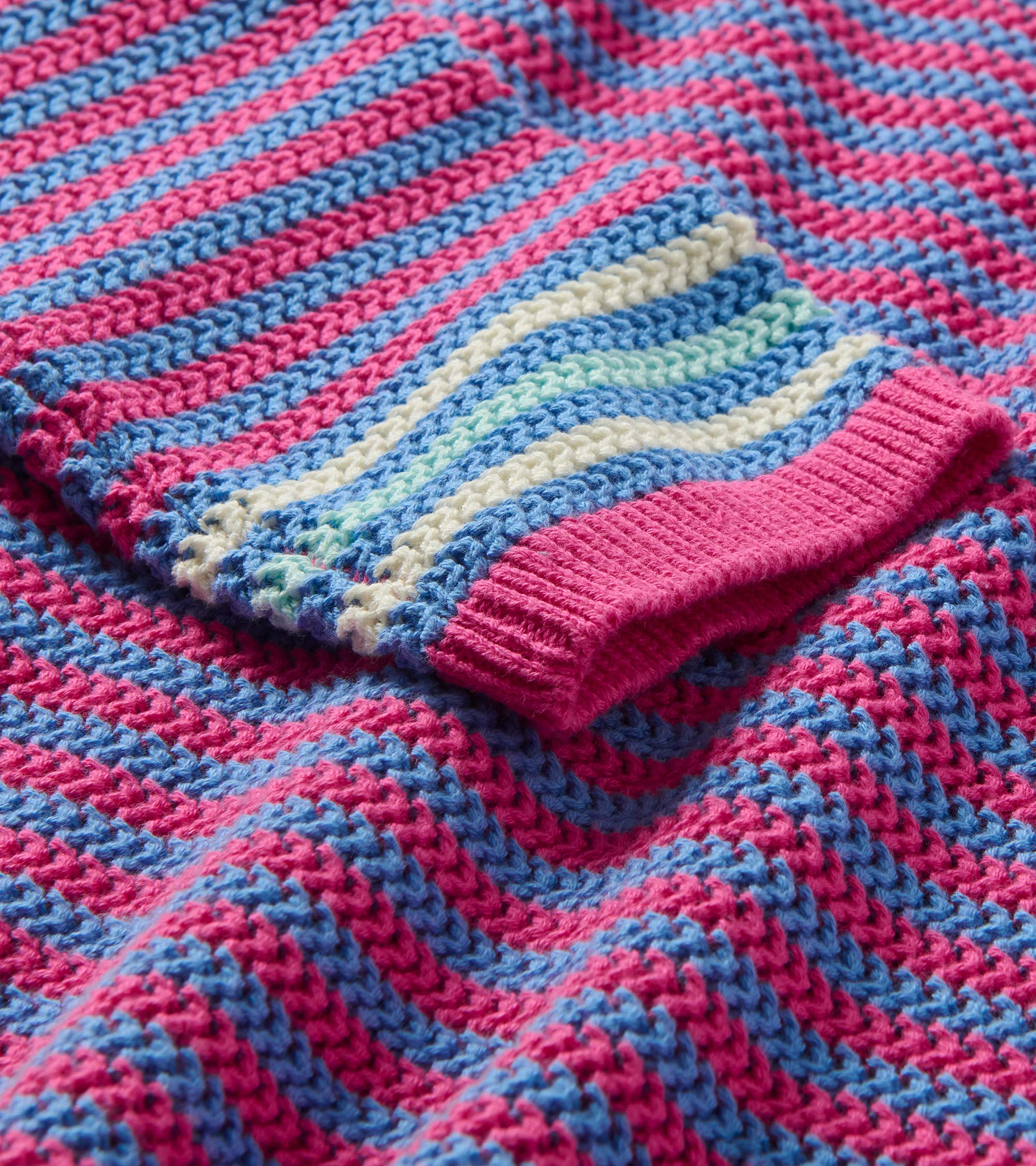 Pointelle Stripe Sweater - South East Summer - Image 7
