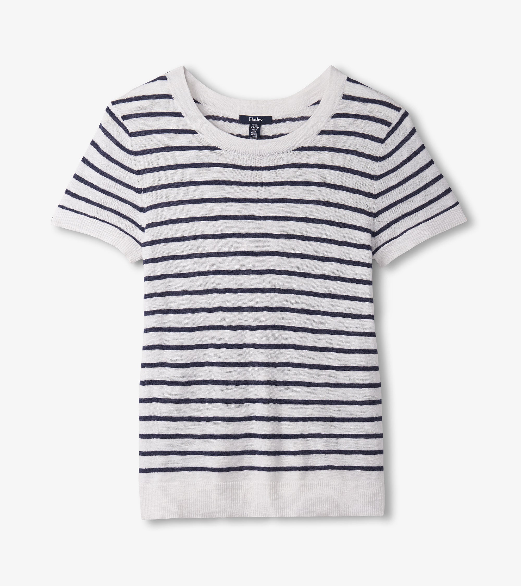 Simone Knit Tee - Navy and White Stripes - Image 2