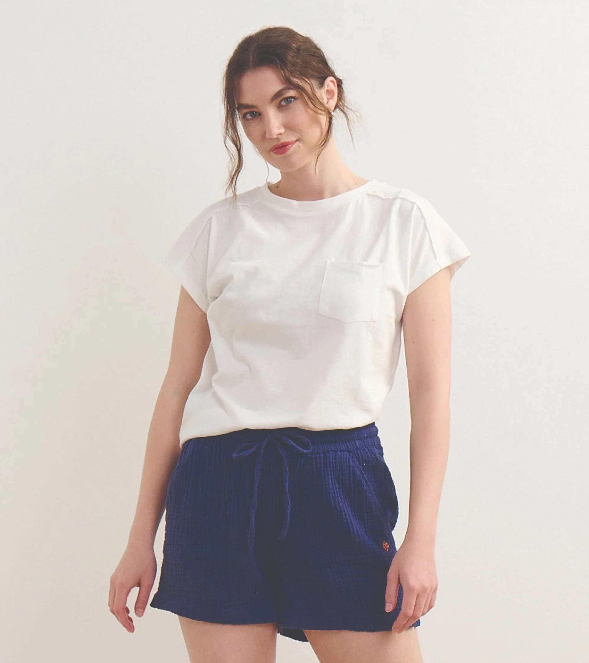 Slouchy Pocket Tee - White