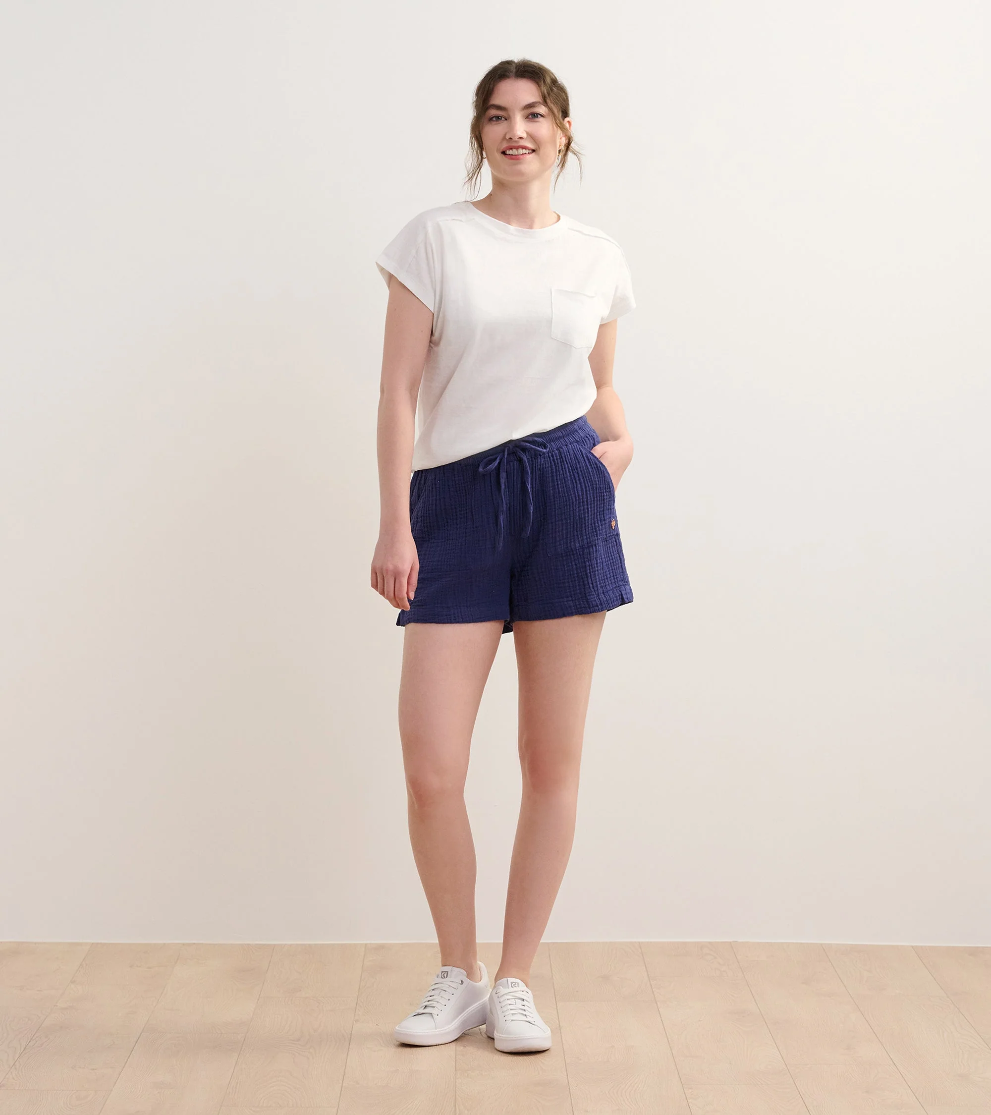 Slouchy Pocket Tee - White - Image 2