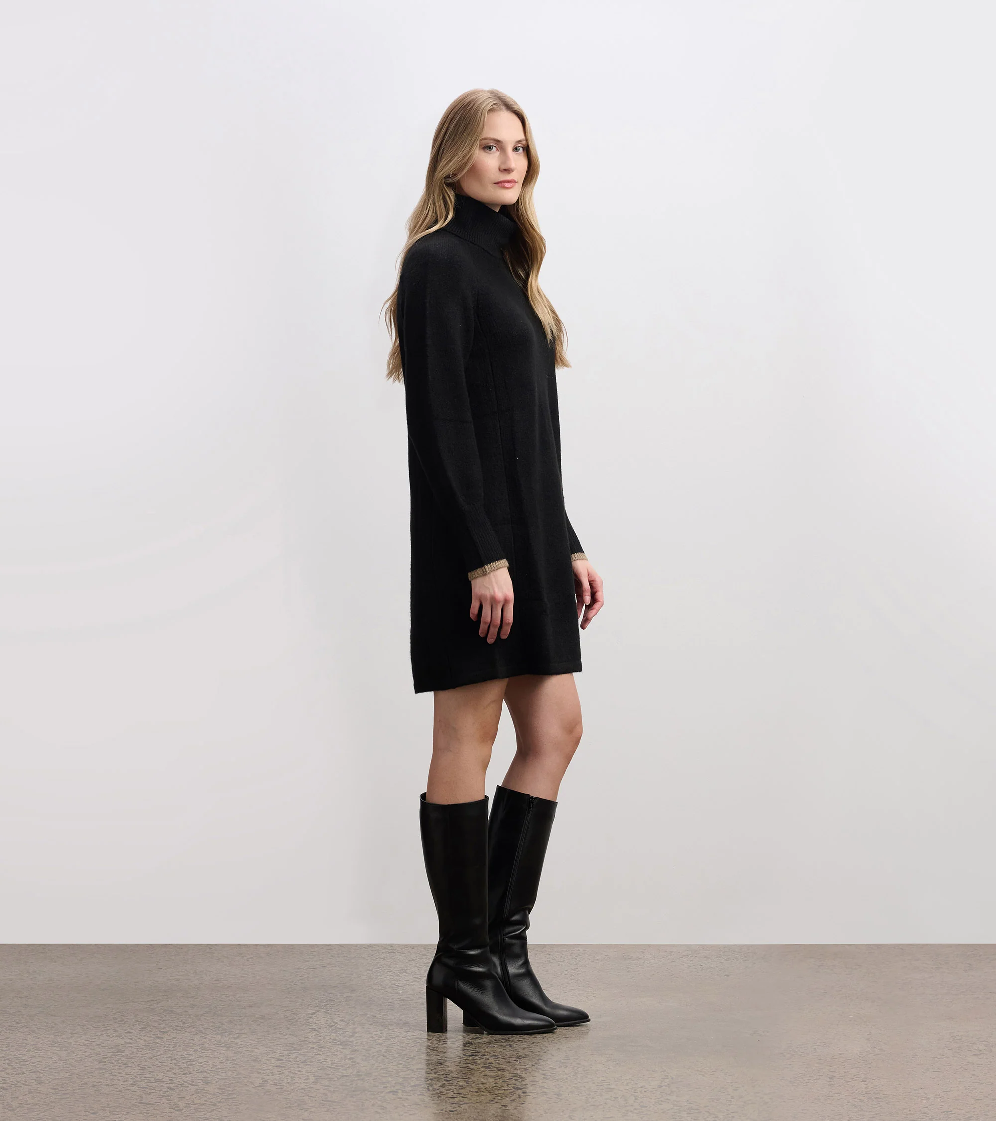 Swing Sweater Dress - Black - Image 2