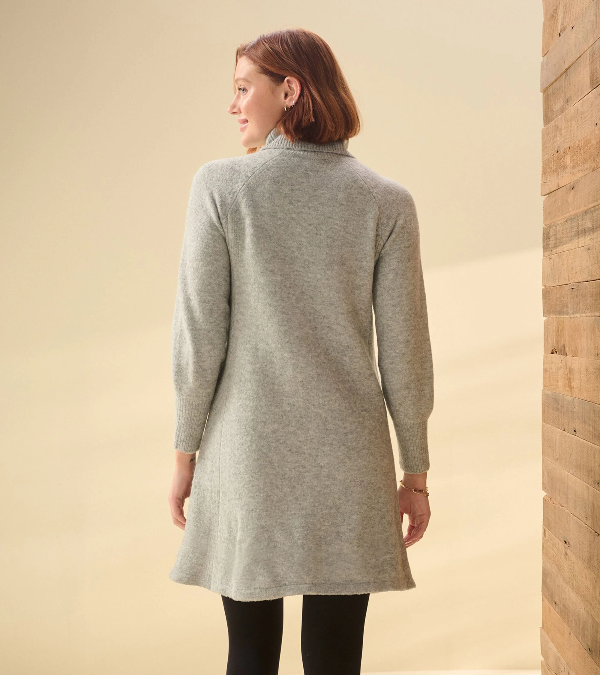 Swing Sweater Dress - Grey Heather - Image 7