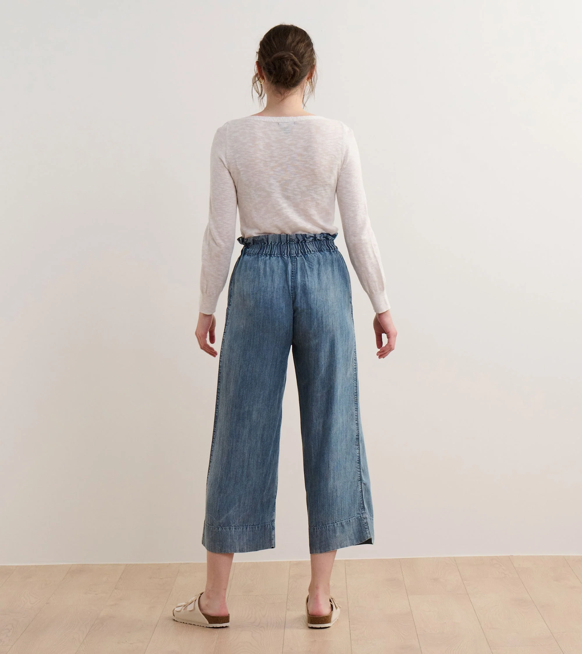 Tie Front Pants - Blue Acid Wash - Image 5