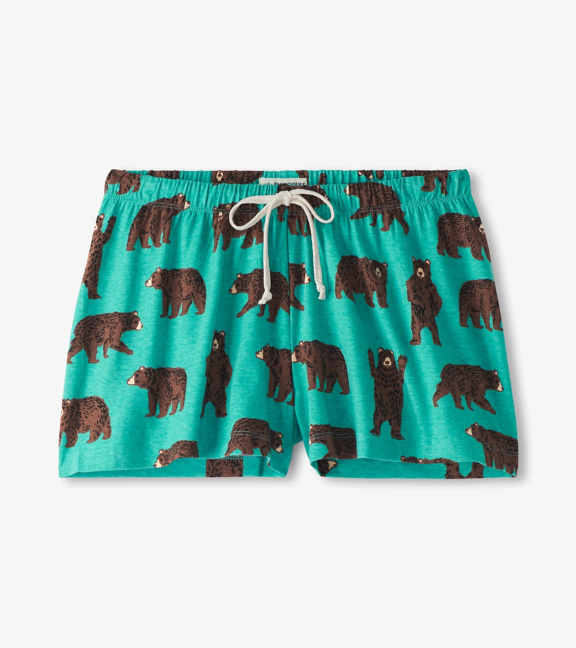Women's Brown Bears Cotton Pajama Shorts - Image 2