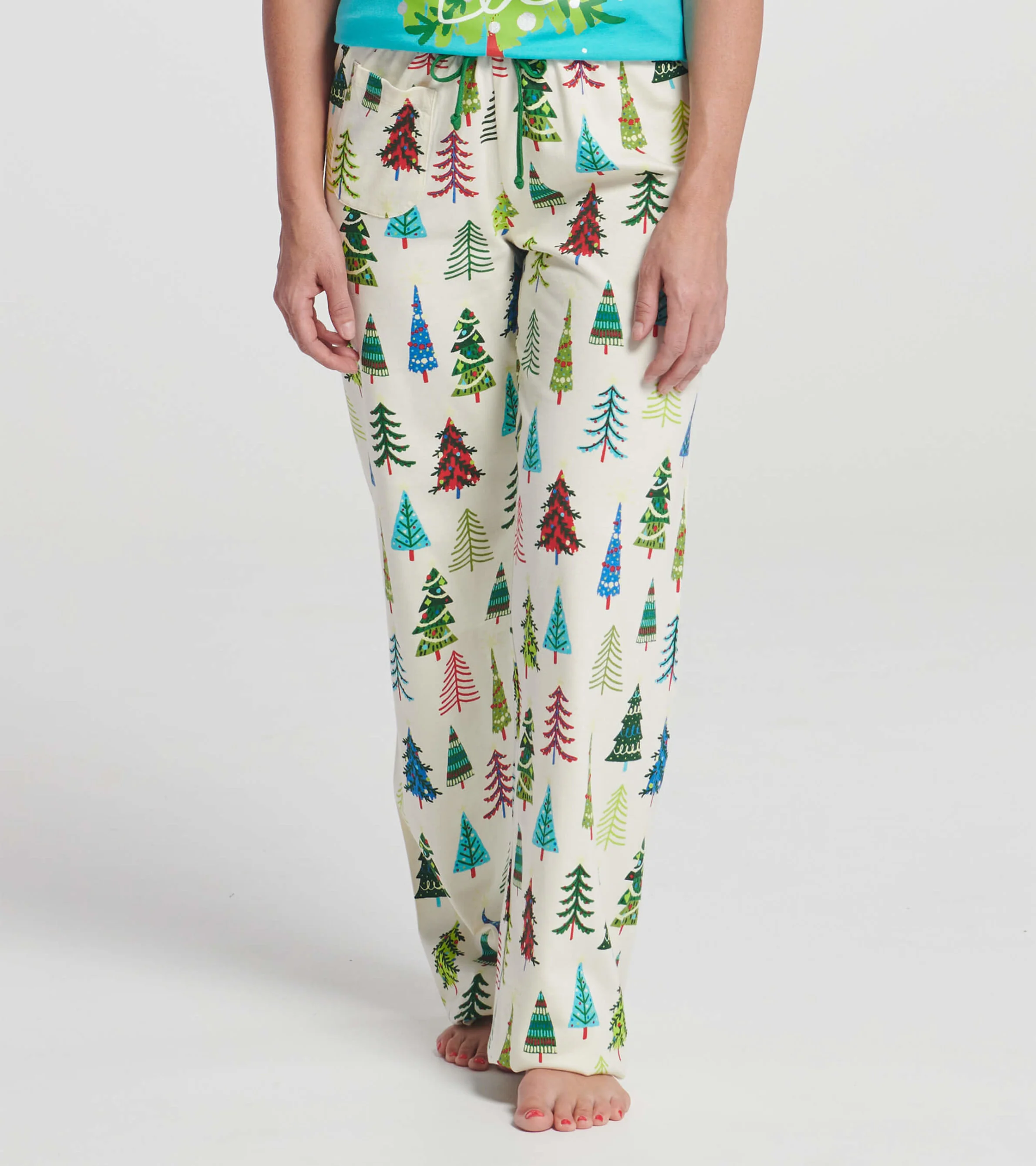Women's Christmas Trees Cotton Pajama Pants