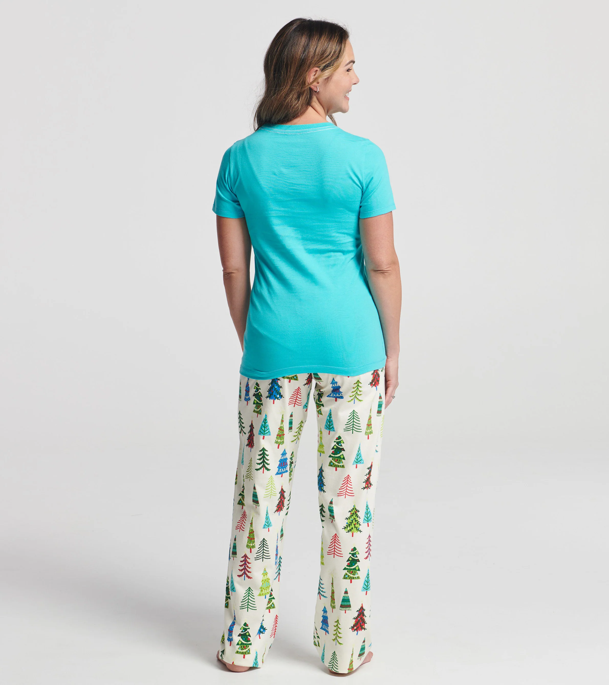 Women's Christmas Trees Cotton Pajama Pants - Image 5