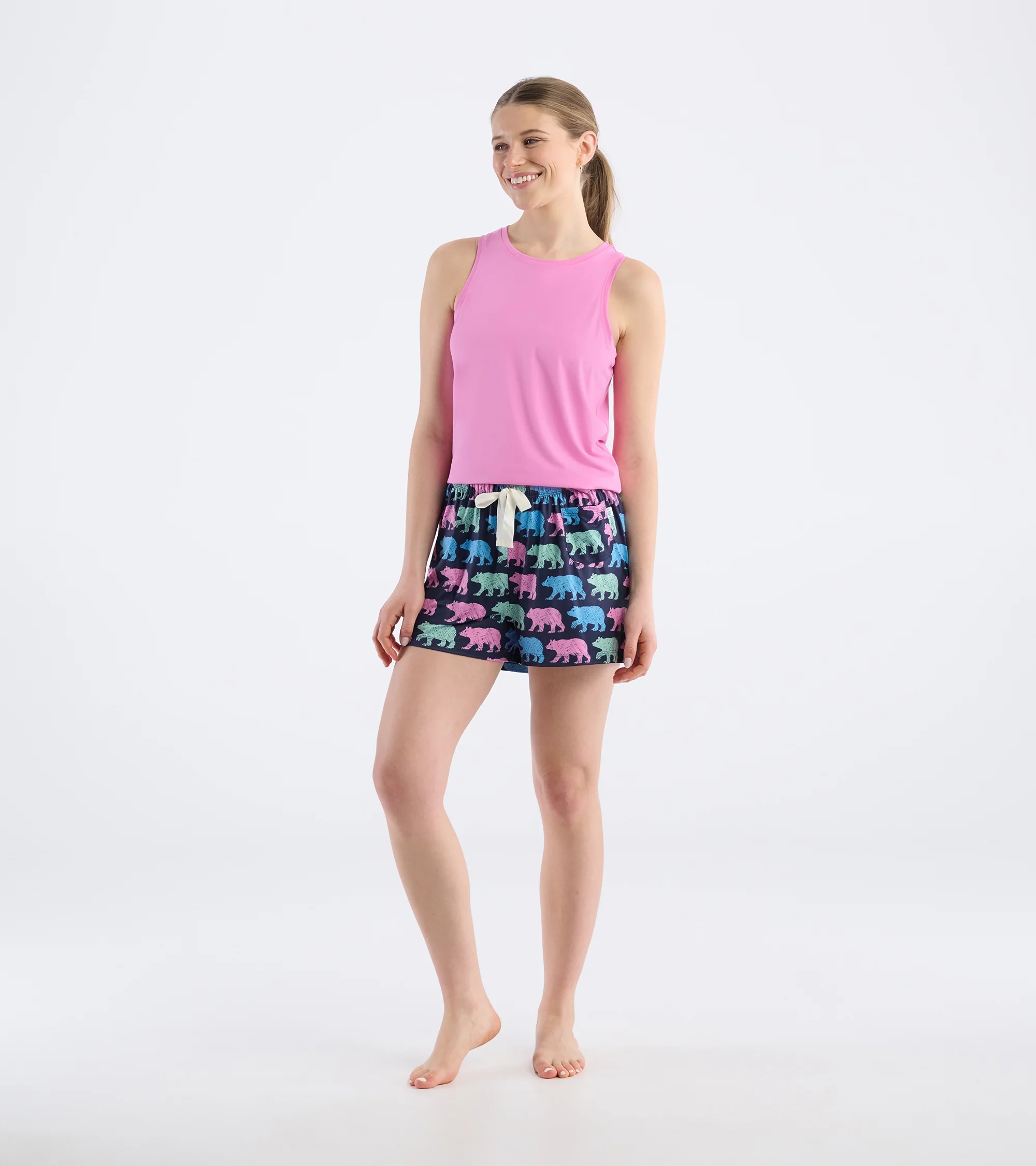 Women's Cottage Bears Polyknit Pajama Shorts - Image 3