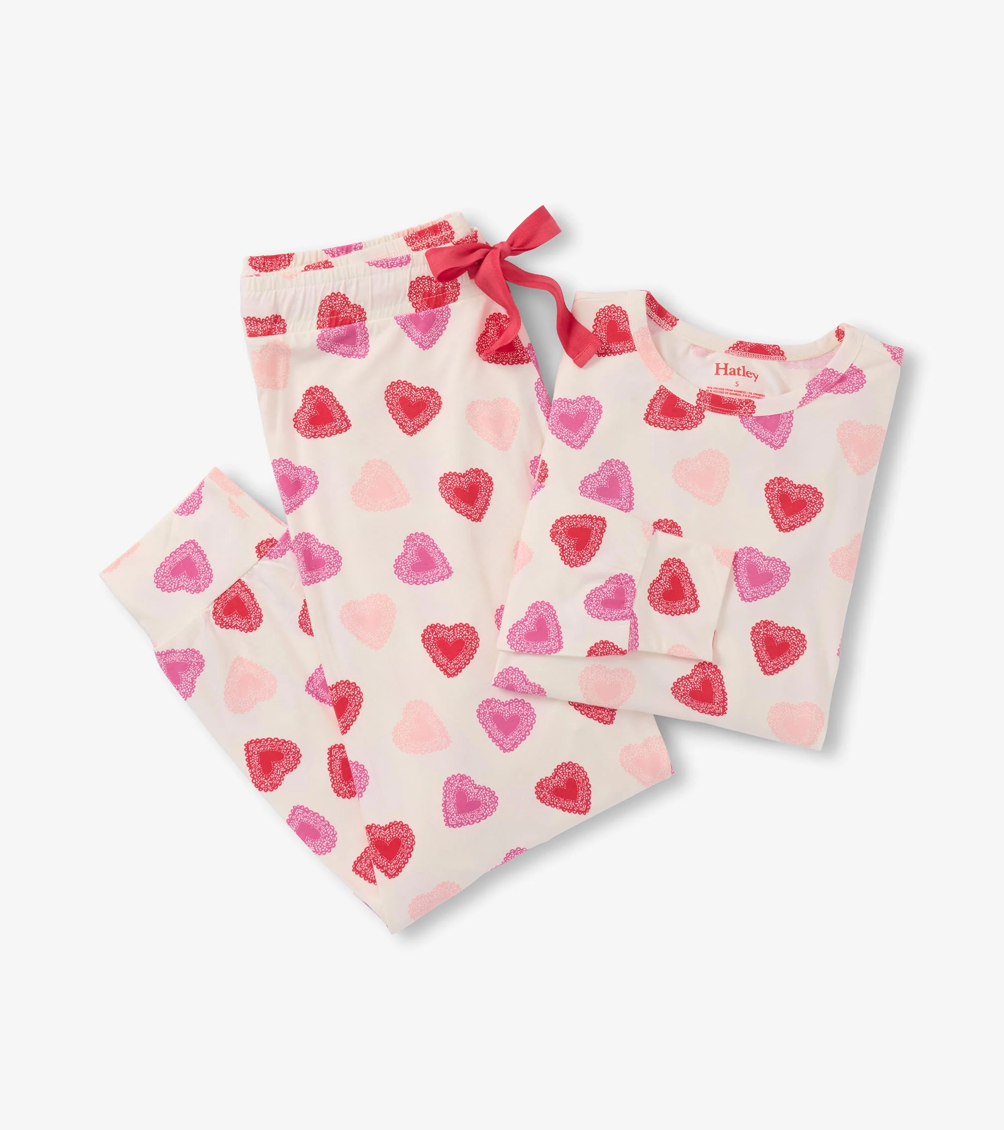 Women's Cut Out Hearts Pajama Set - Image 2