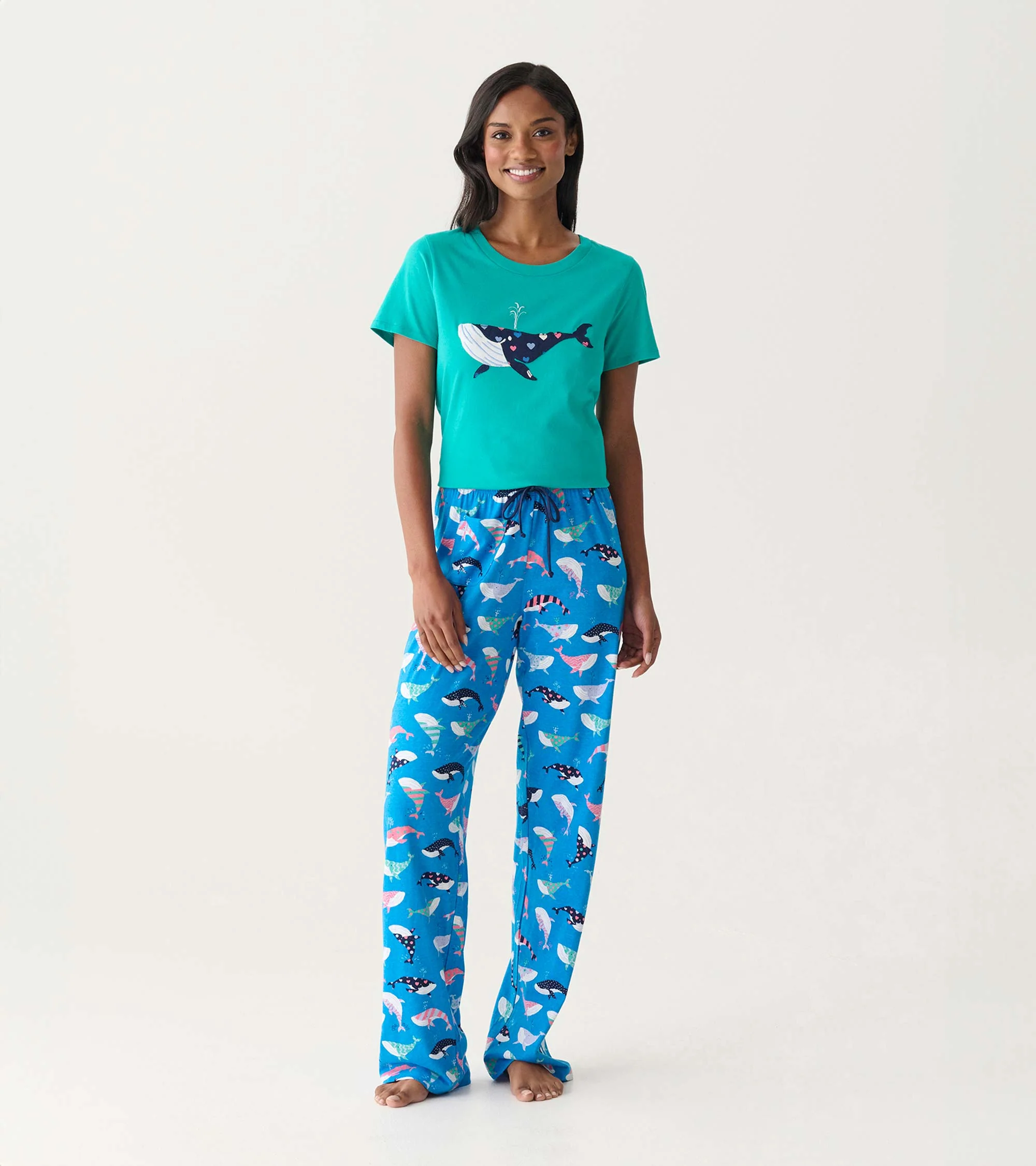 Women's Fun Whales Pajama T-Shirt - Image 3