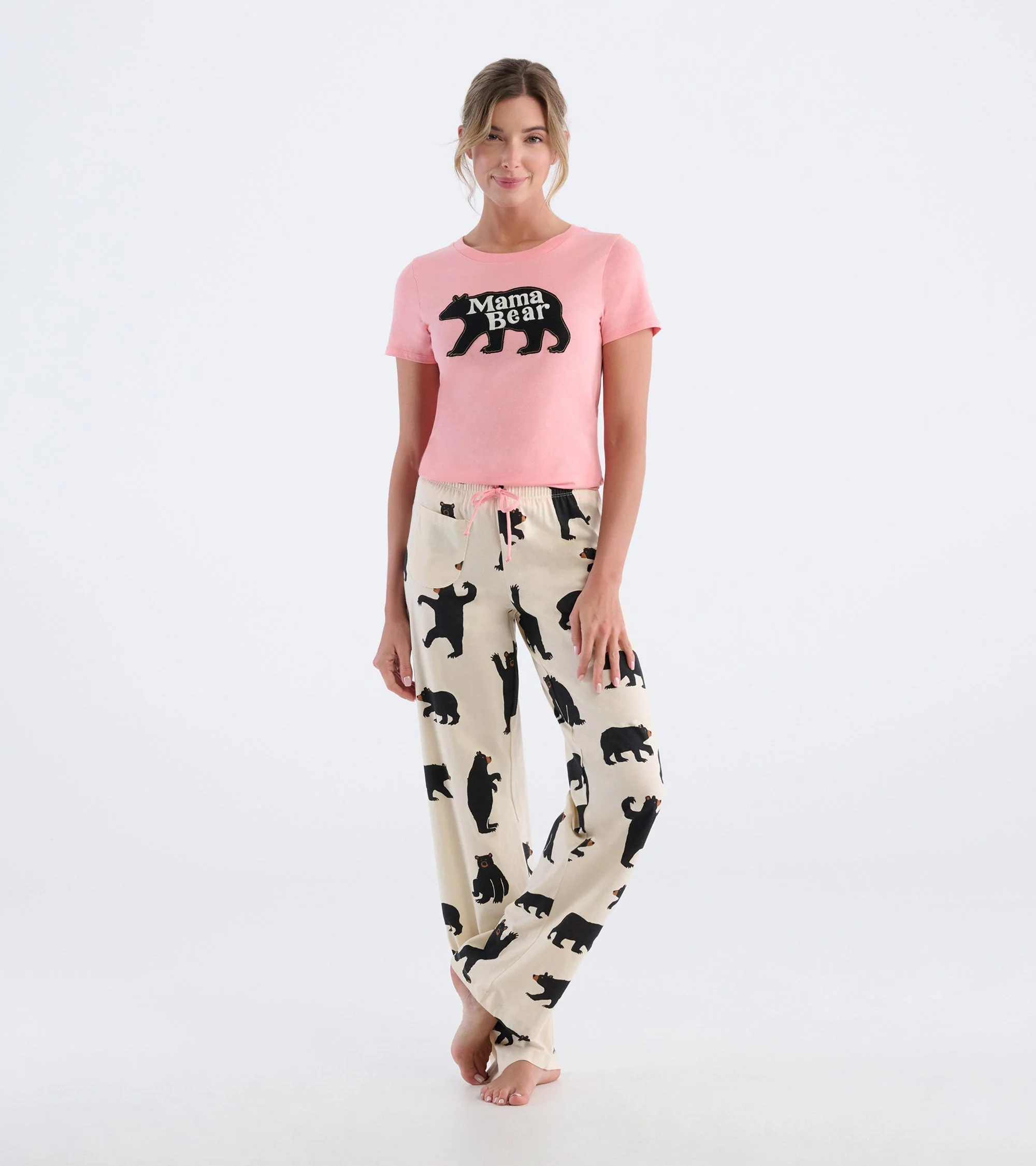 Women's Mama Bear Pajama T-Shirt - Image 3
